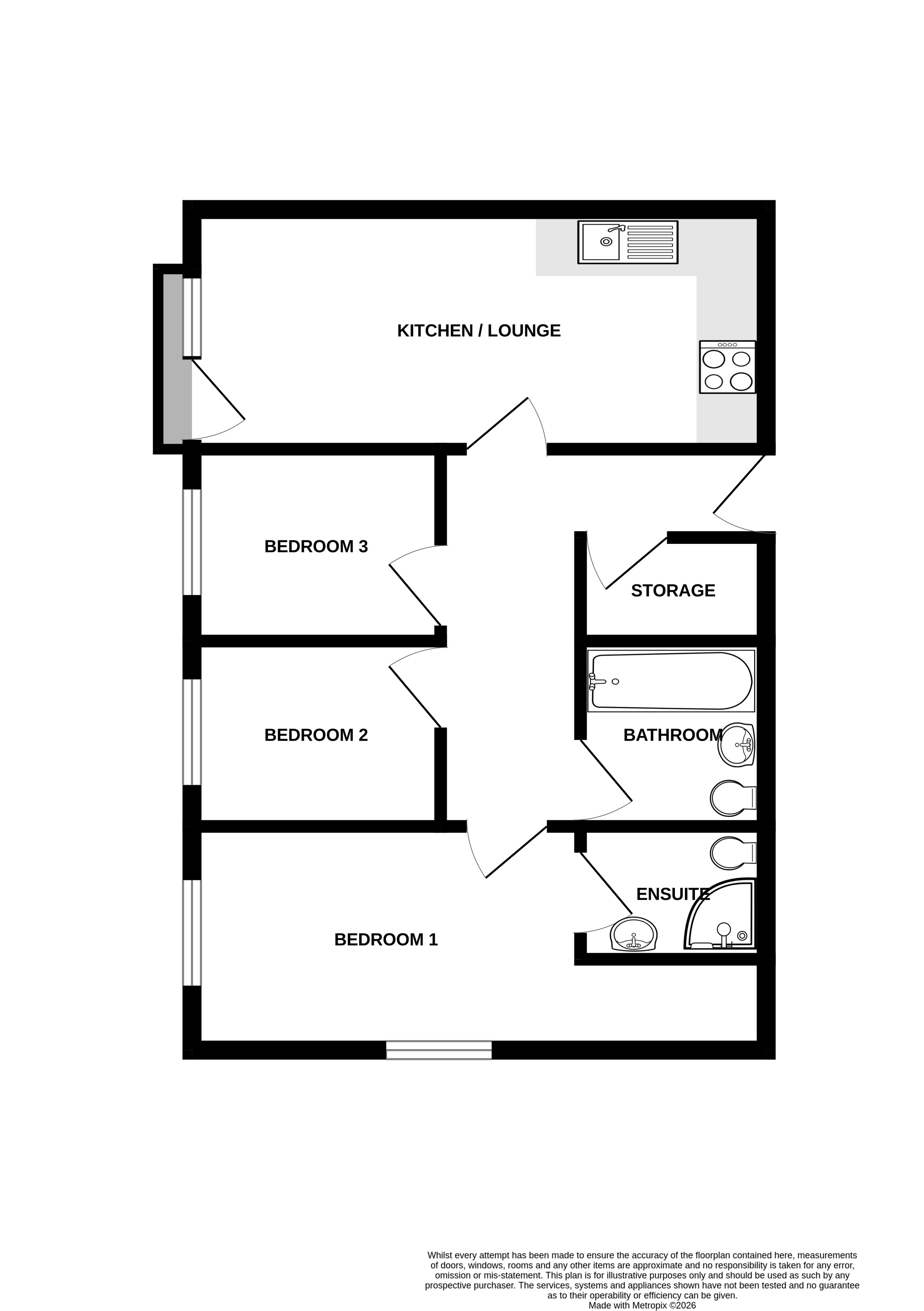 Flat 7 Montague House, 38, Crimea Road, Hampshire floorplan