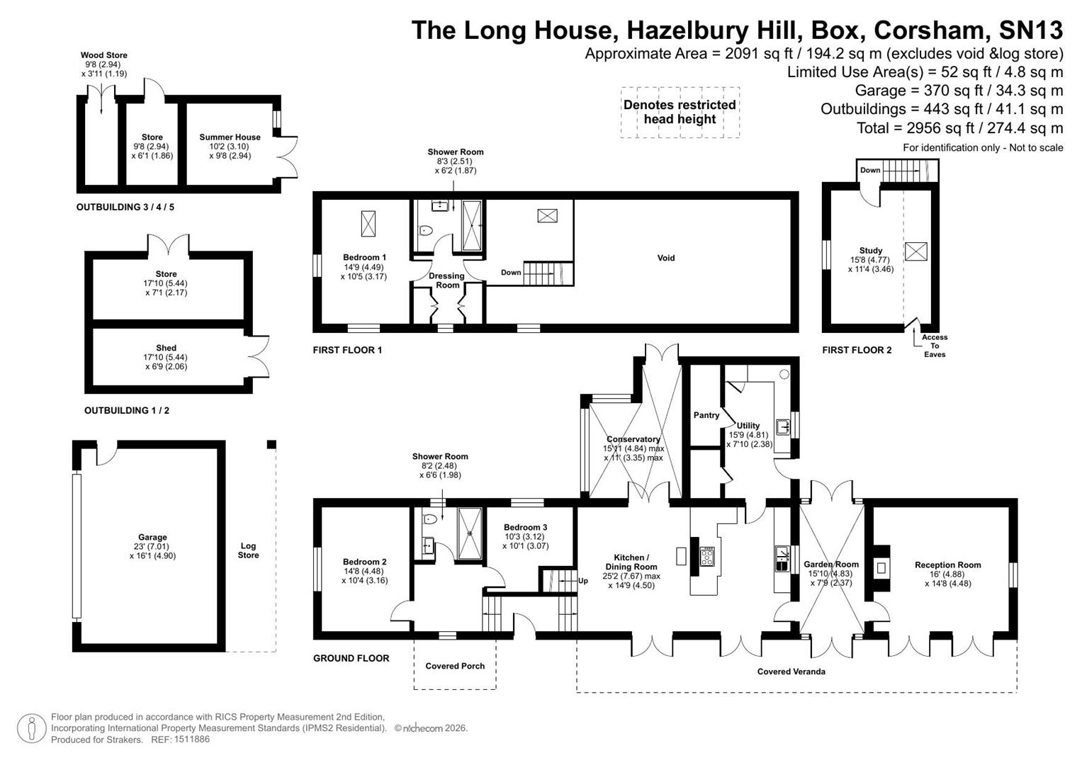The Long House, Hazelbury Hill, Corsham floorplan