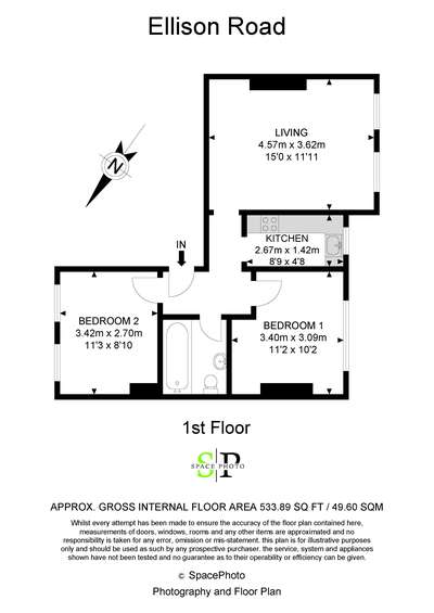 2 Bedrooms Flat to rent in Ellison Road, London SW16