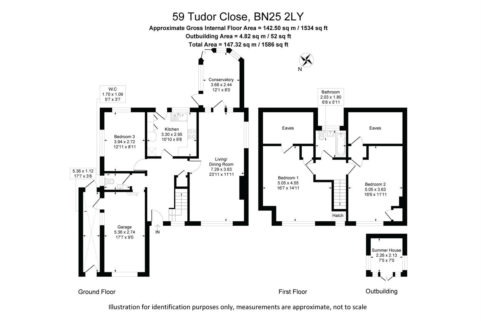 59, Tudor Close, Seaford floorplan