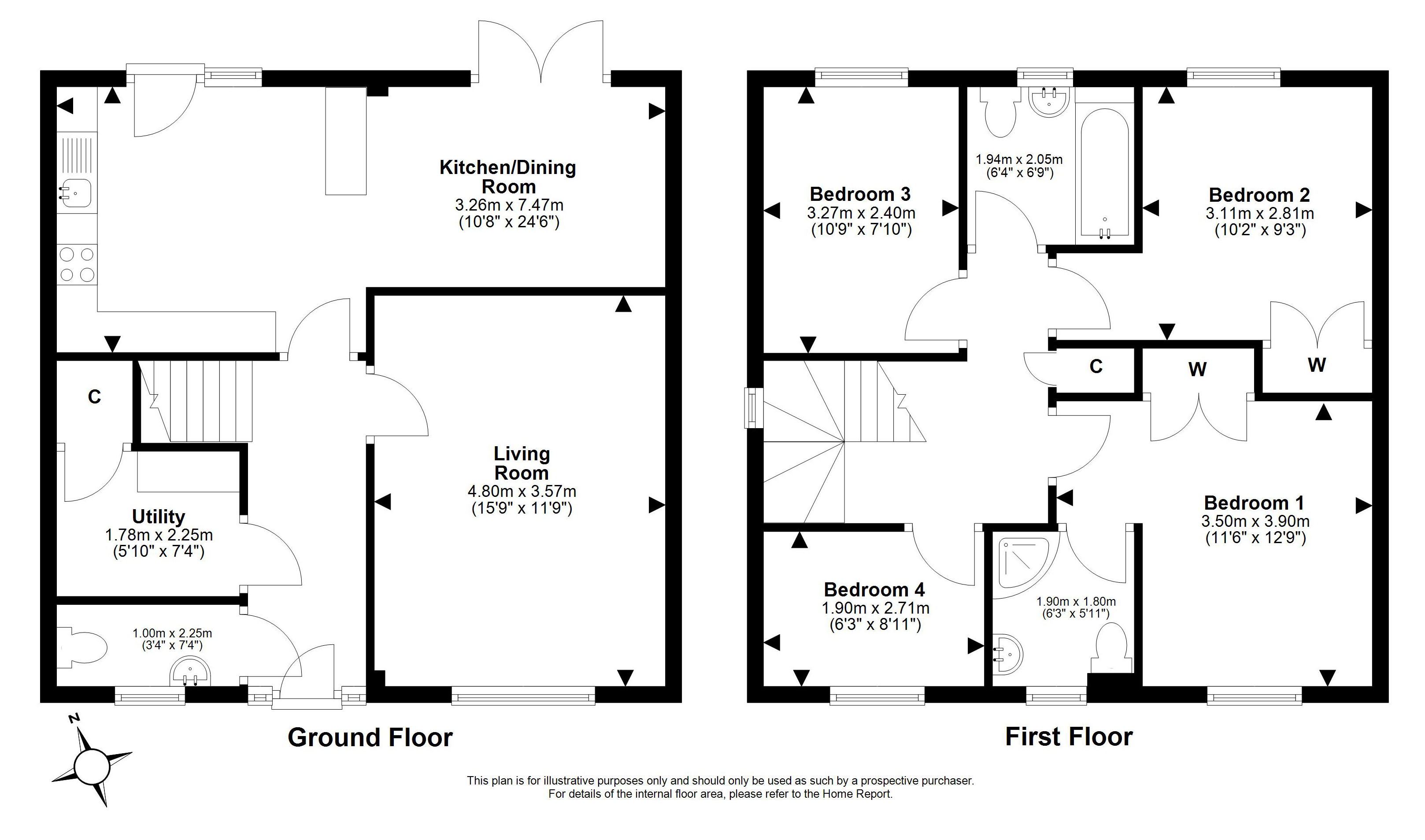 7, Wester Suttieslea Path, Newtongrange floorplan