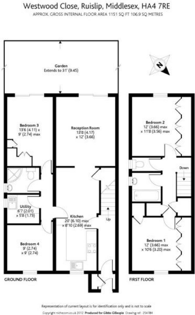 54, Westwood Close, Ruislip floorplan