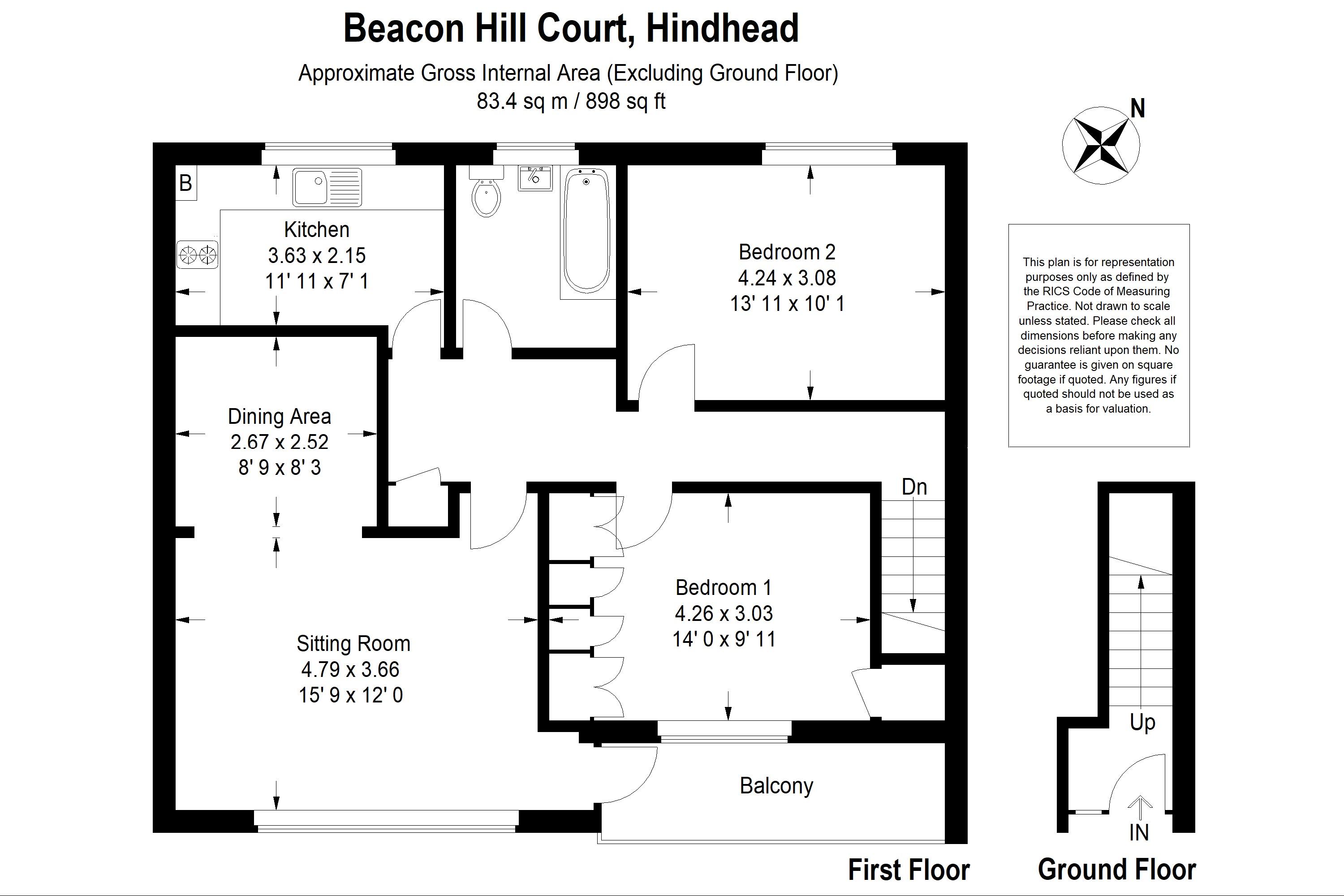 2 Bedrooms Maisonette for sale in Beacon Hill Court, Hindhead GU26