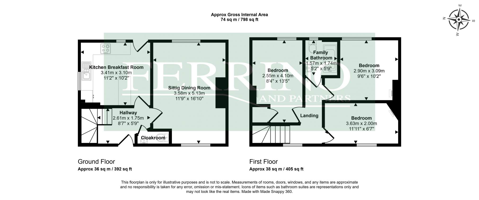 6, Cross Keys, Lydney floorplan