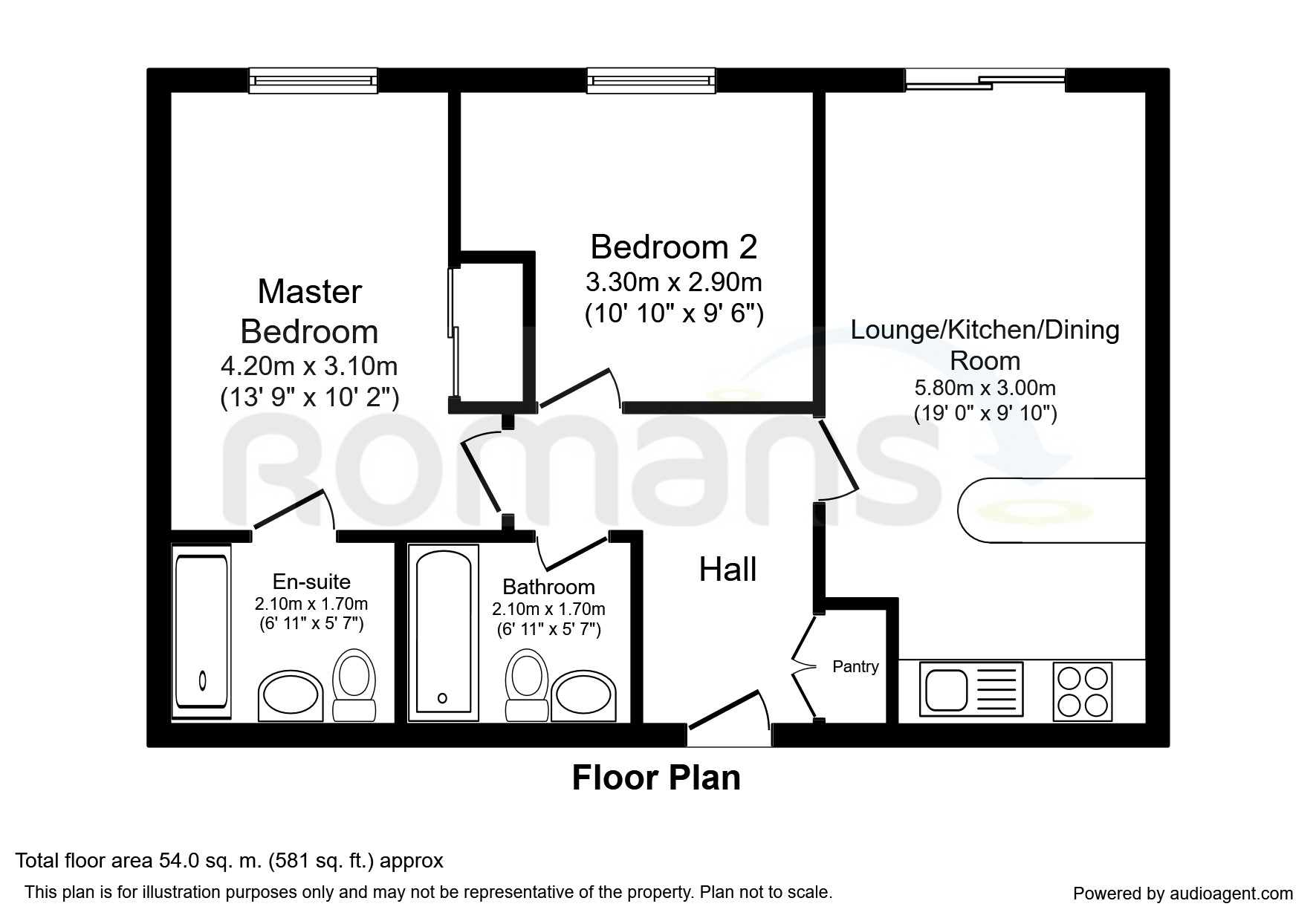 2 Bedrooms Flat to rent in Heron House, Reading RG2