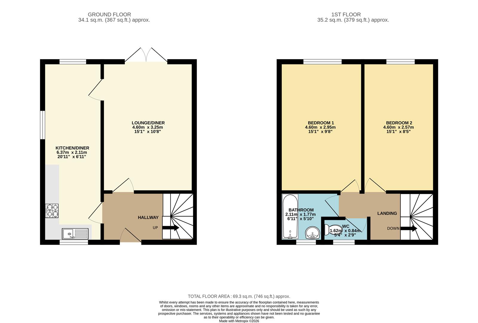 77, Brockles Mead, Harlow floorplan