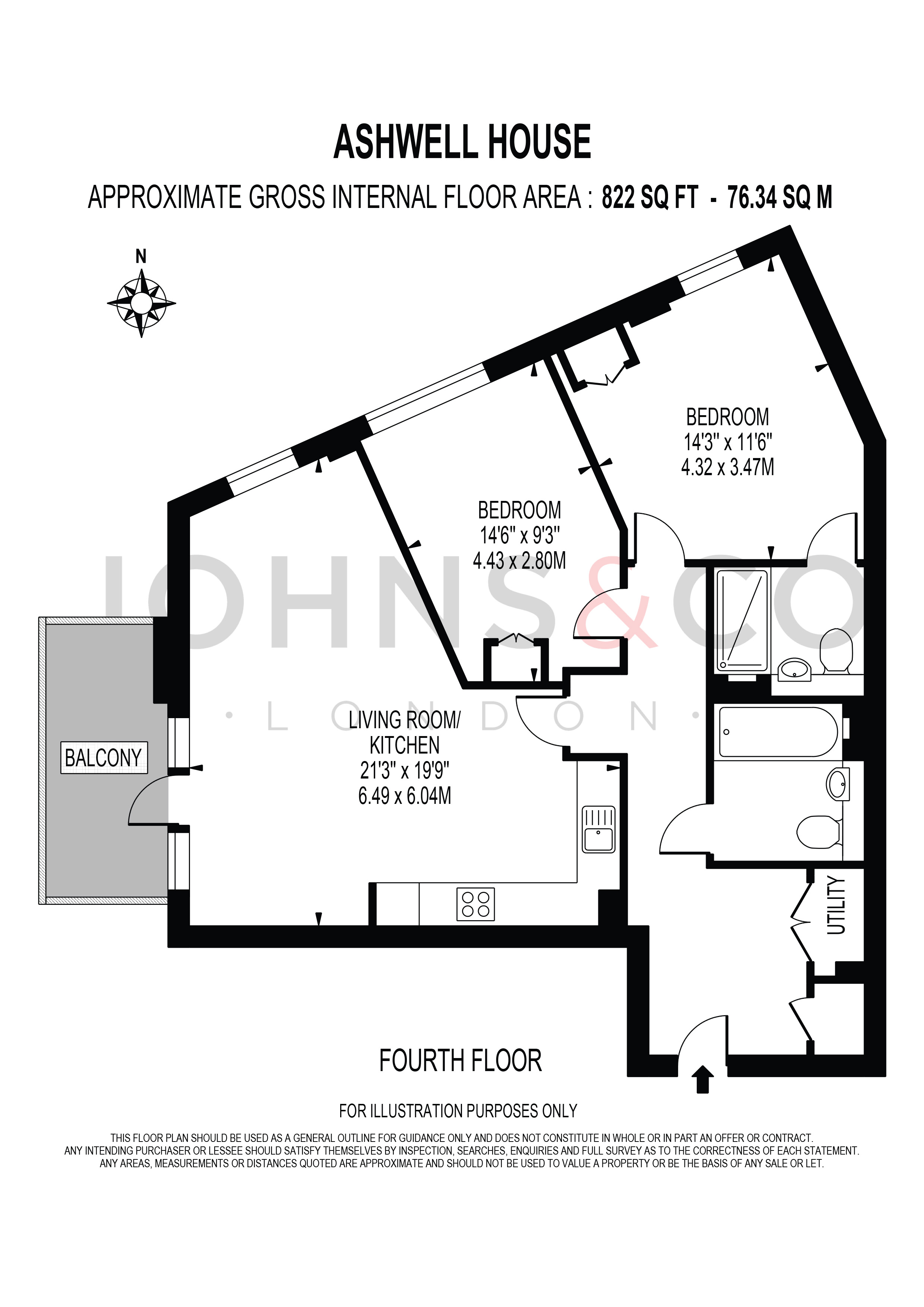 22 Ashwell House, Healum Avenue, Southall floorplan