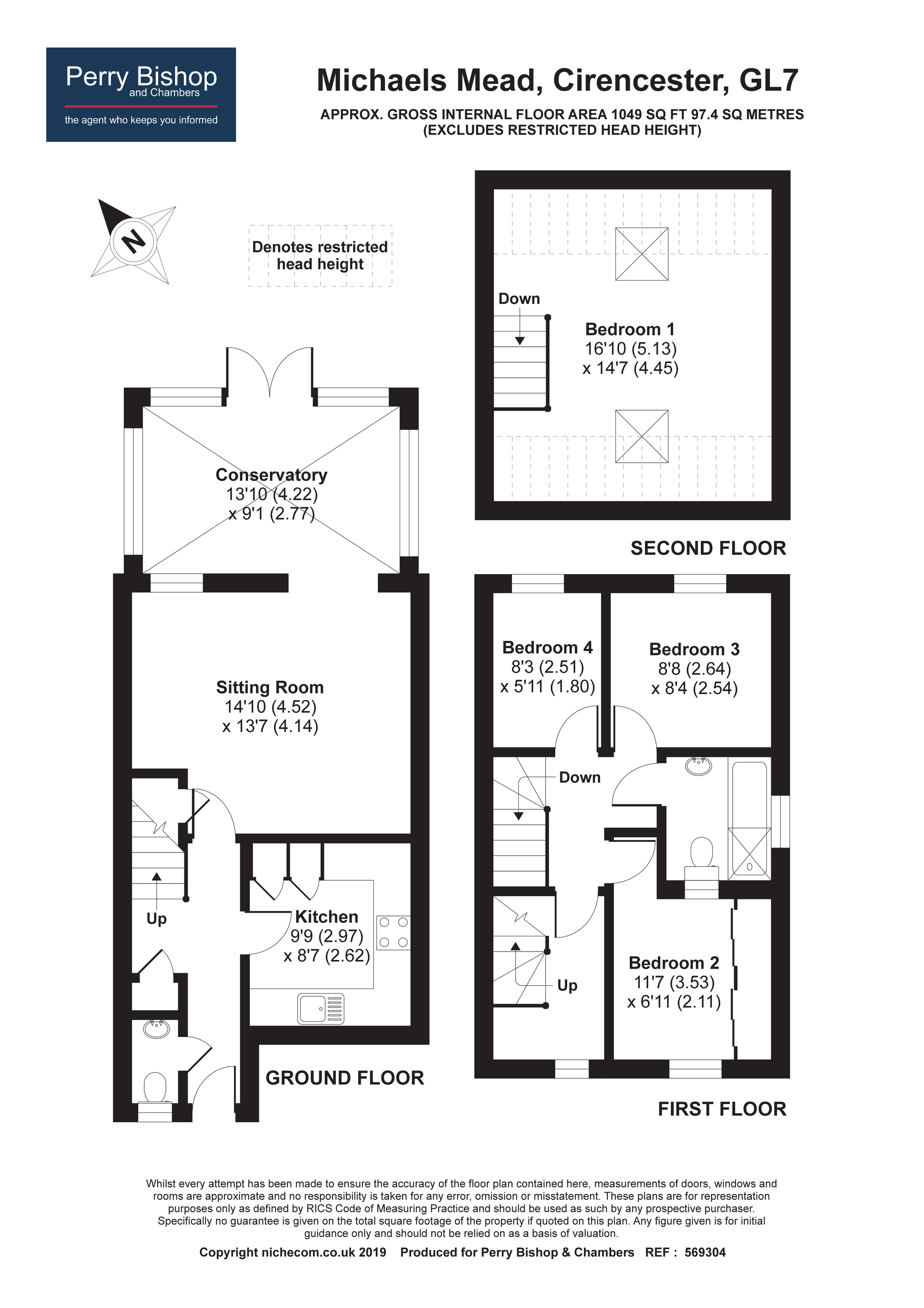 4 bed semidetached house for sale in Michaels Mead, Cirencester GL7