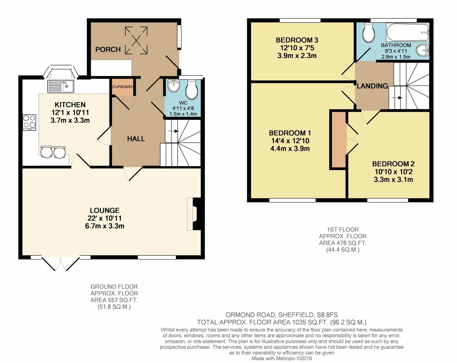 3 Bedrooms Terraced house for sale in Ormond Road, Jordanthorpe, Sheffield S8