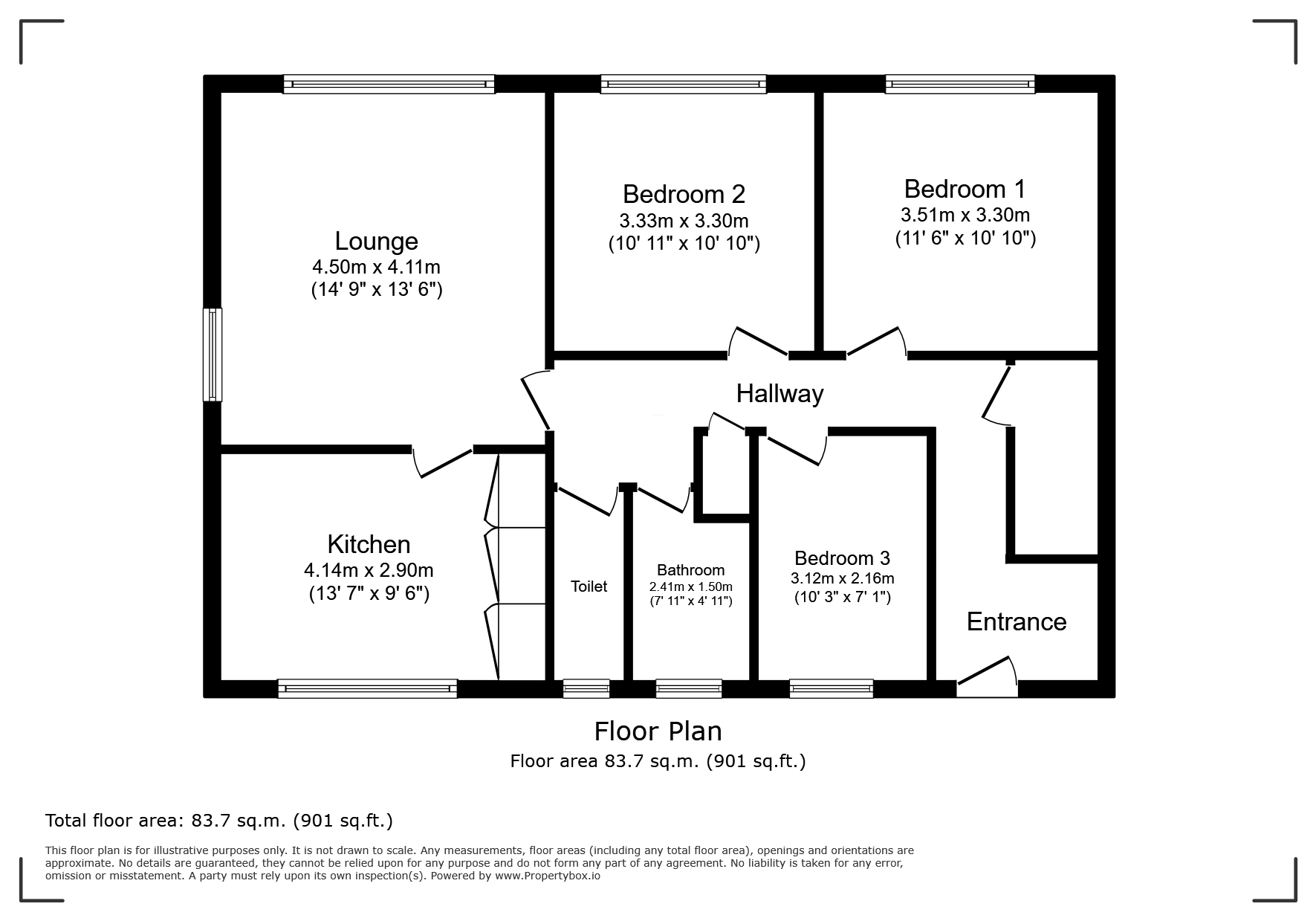 42, Bridge Close, Wakefield floorplan