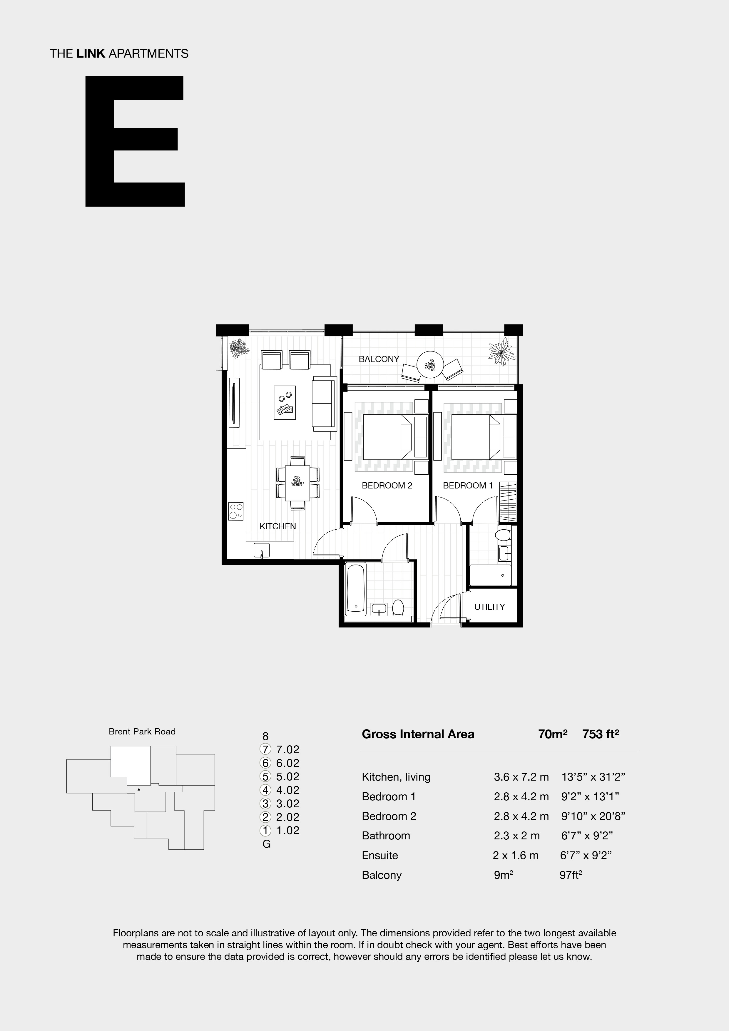 The Link Apartments, Plot 5.02 The Link Apts Brent Park Road, London floorplan