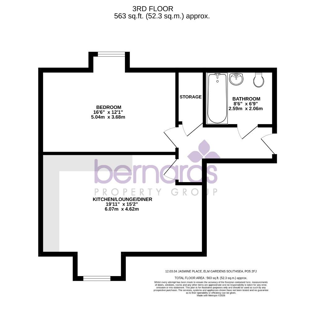 26, Jasmine Place, Southsea floorplan