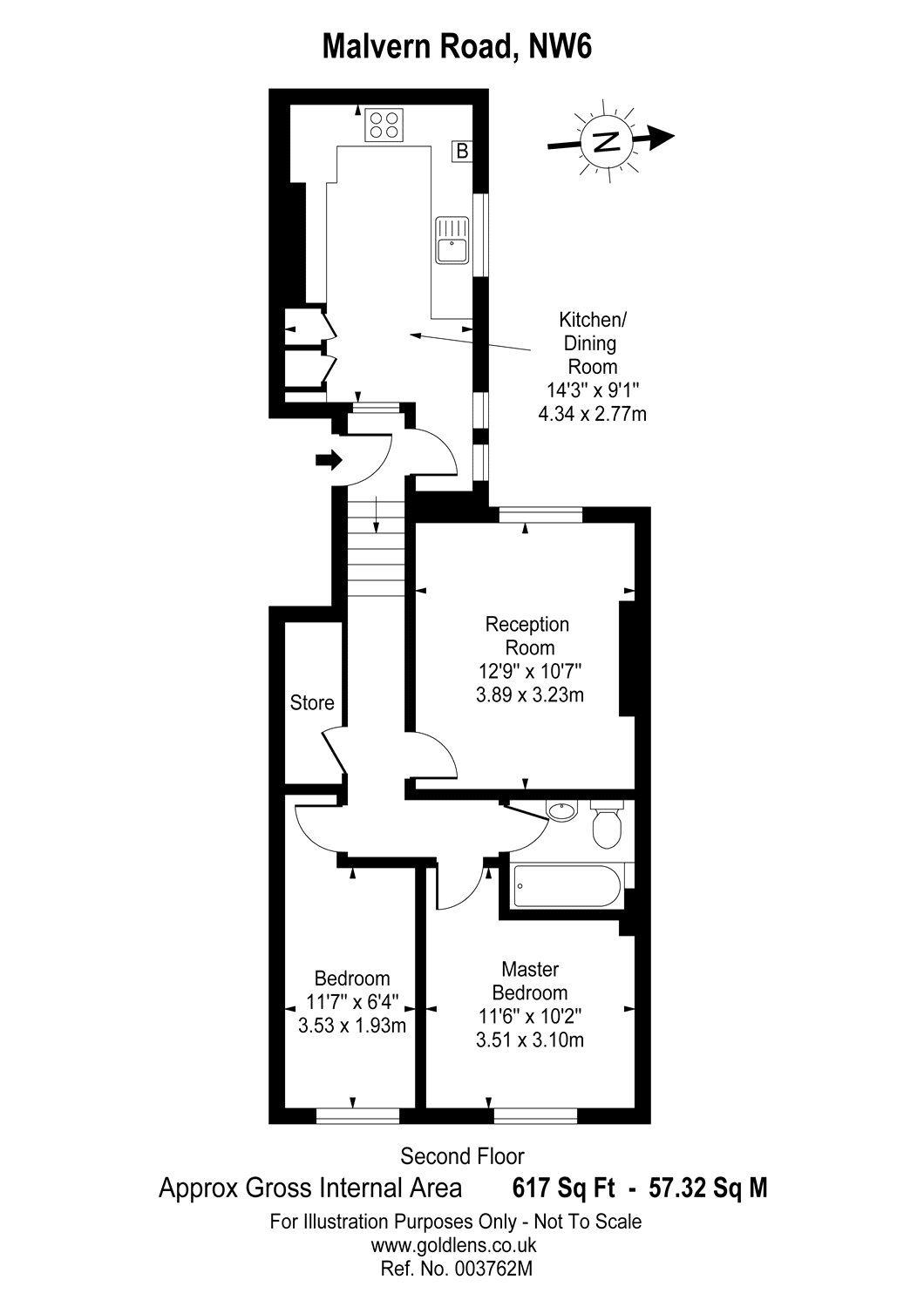 2 Bedrooms Flat for sale in Malvern Road, Maida Vale, London NW6