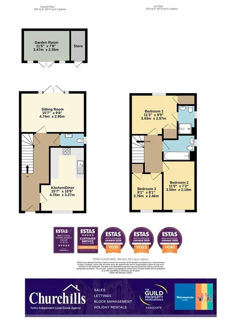 26, Partridge Road, York floorplan
