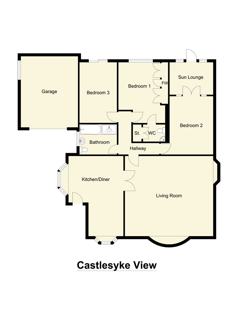 3 Bedrooms Bungalow for sale in Castle Syke View, Pontefract, West Yorkshire WF8