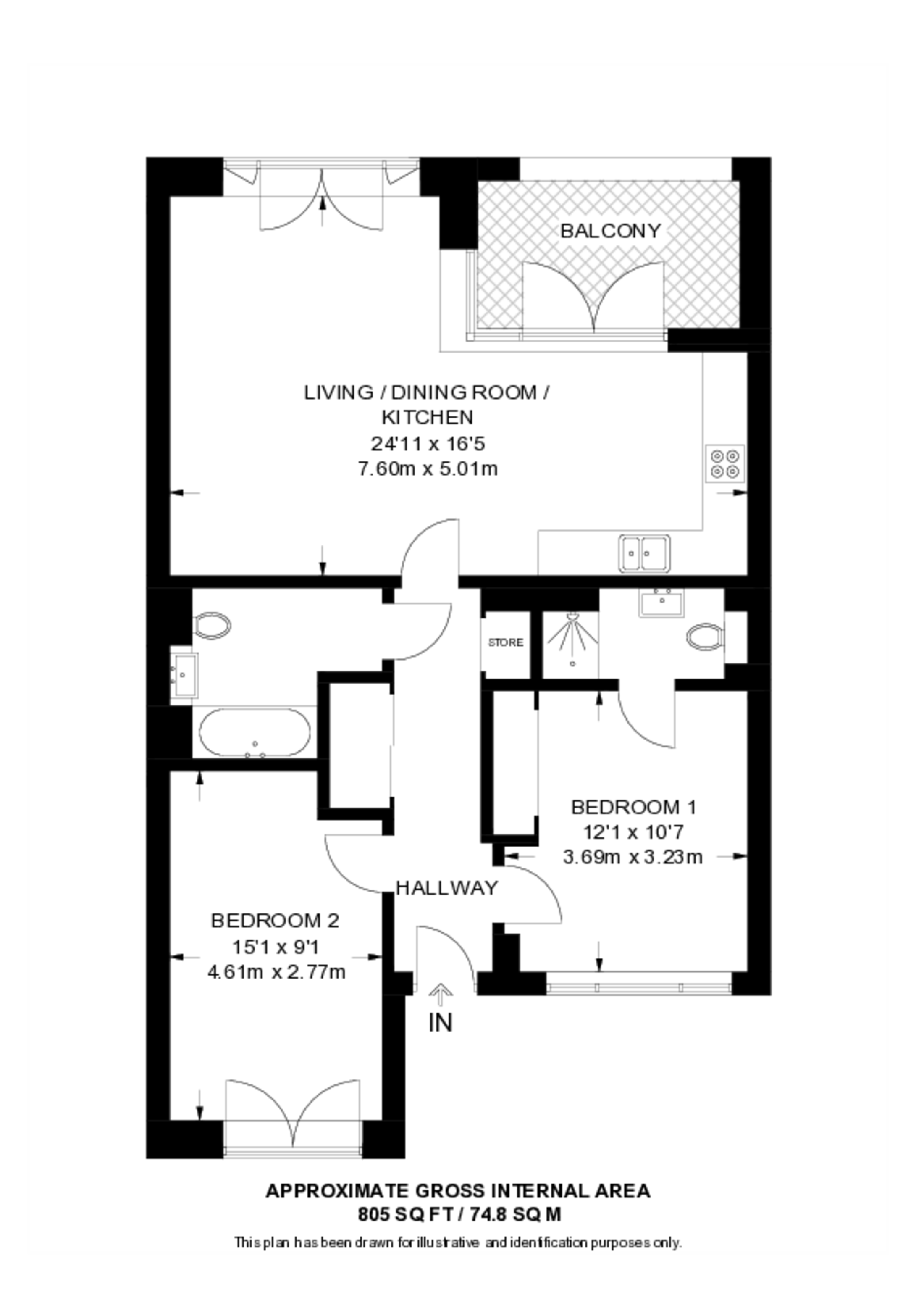 Wallington Court, Stoke Newington floorplan