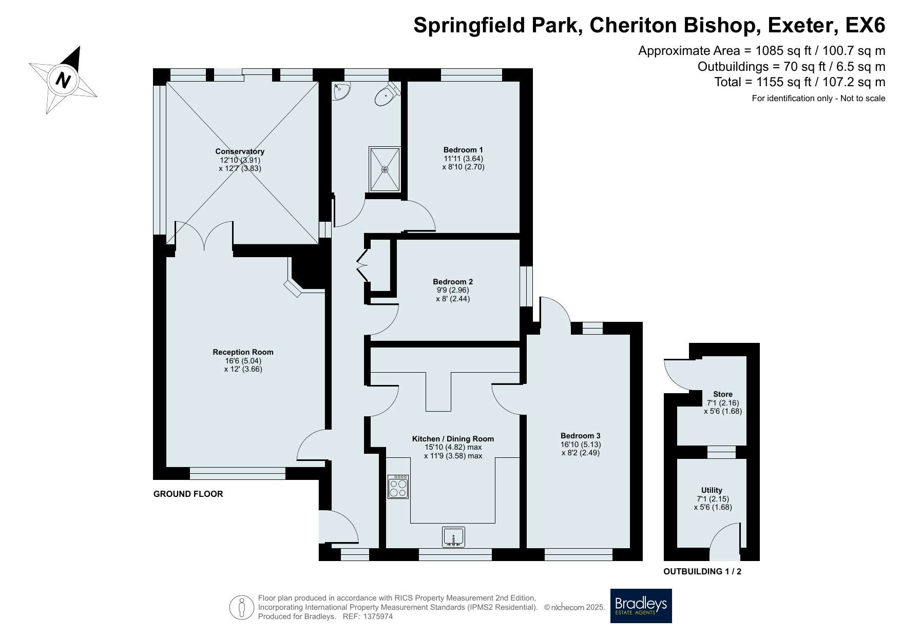 The Cottage, Springfield Park Cheriton Bishop, Exeter Devon, Devon floorplan