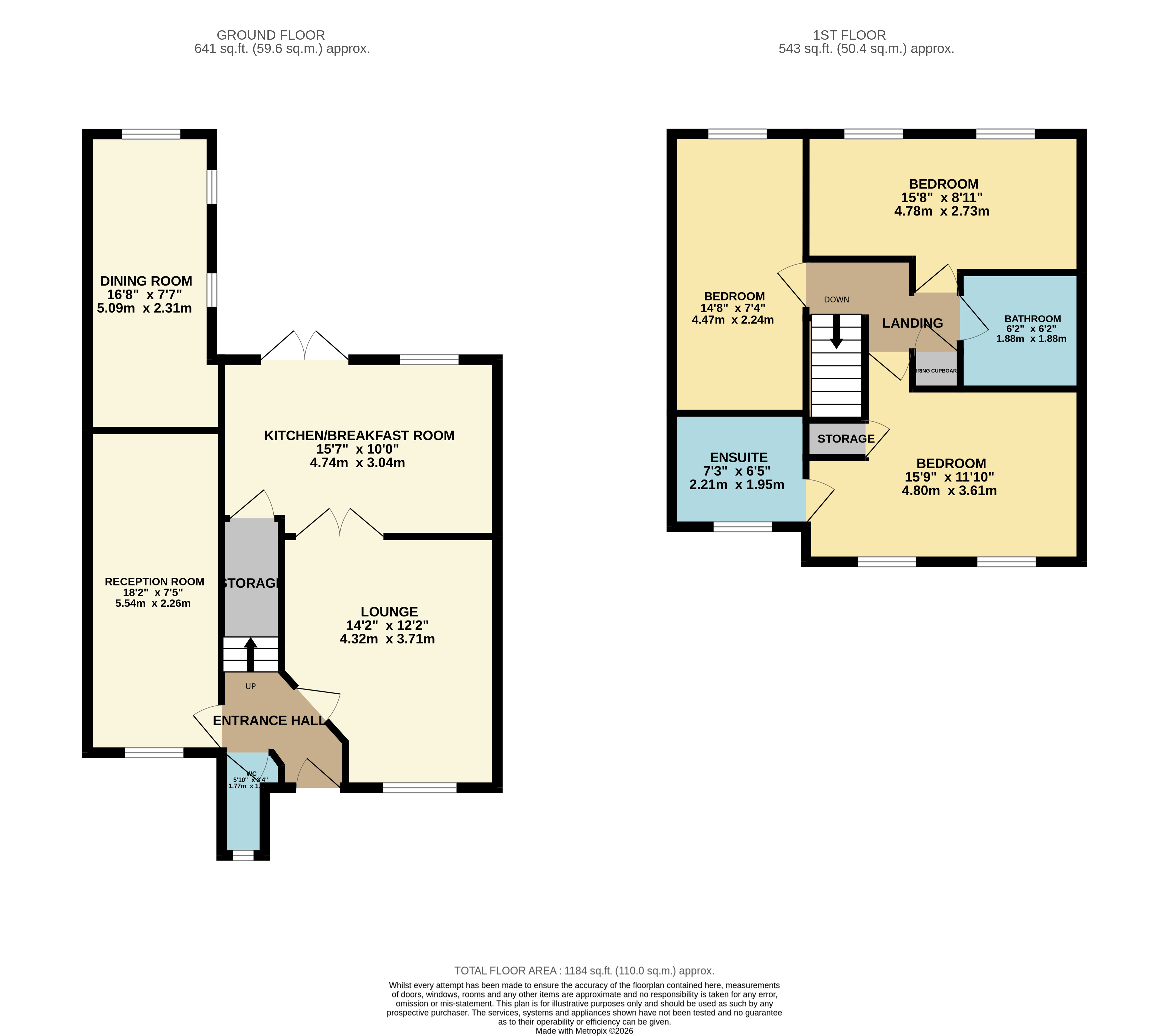 41, Lorimer Close, Bedfordshire floorplan