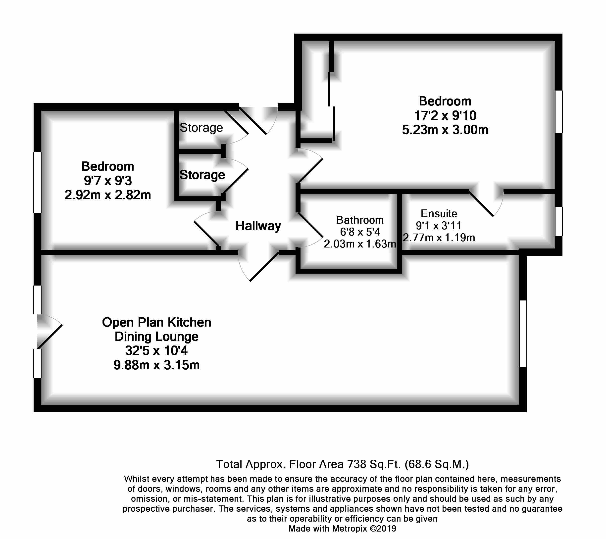 2 Bedrooms Flat for sale in Horley, Surrey RH6