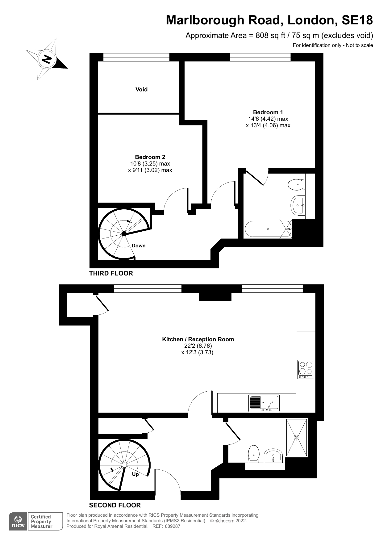 Building 48, Marlborough Road, Royal Arsenal SE18, 2 bedroom flat for
