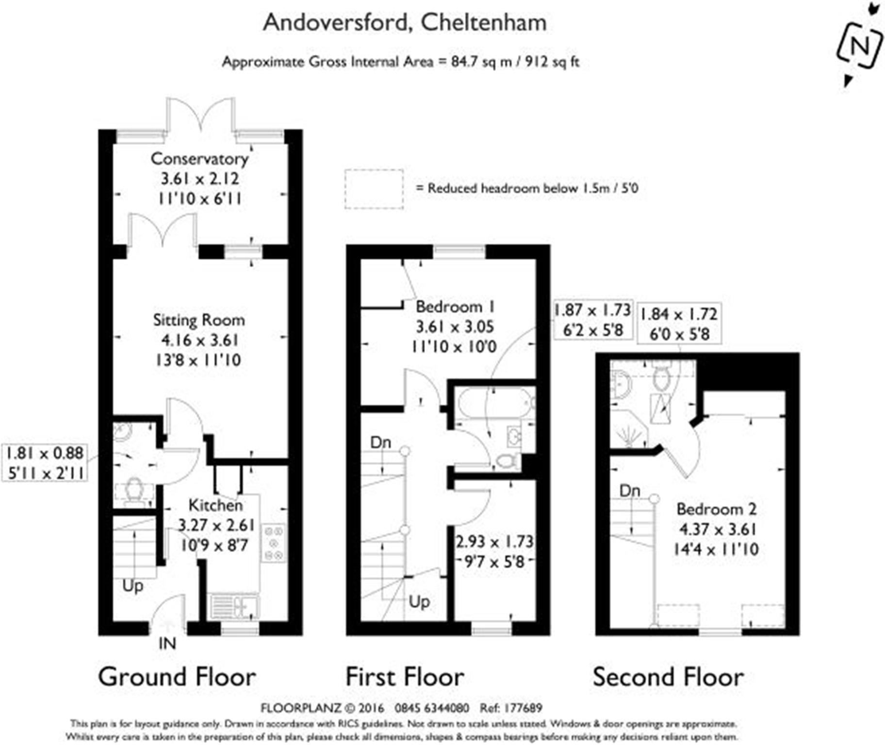 3 Bedrooms Terraced house for sale in Coln Gardens, Andoversford, Cheltenham, Glos GL54