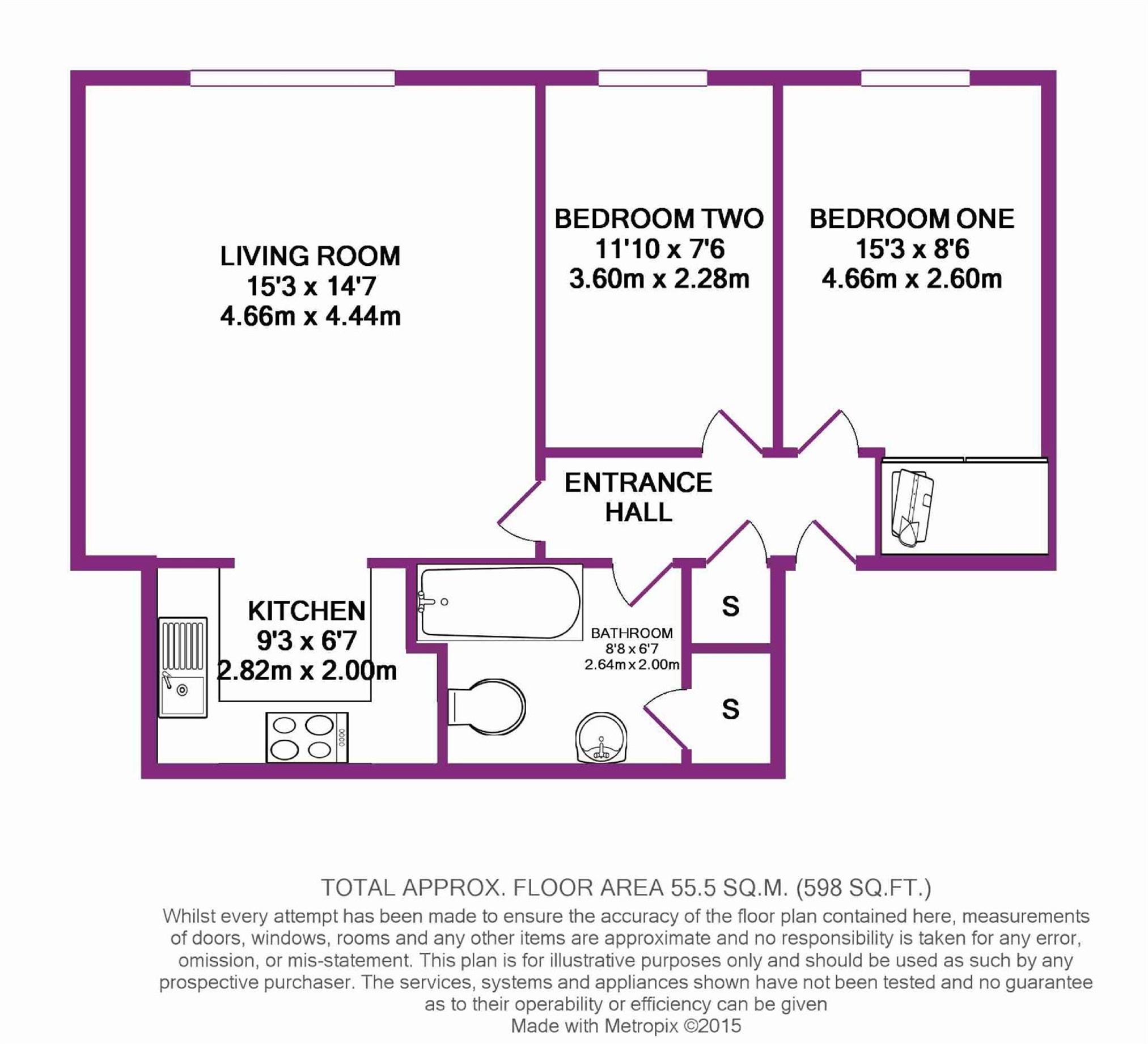 2 Bedrooms Flat to rent in Canterbury House, Anglian Close, Watford, Hertfordshire WD24