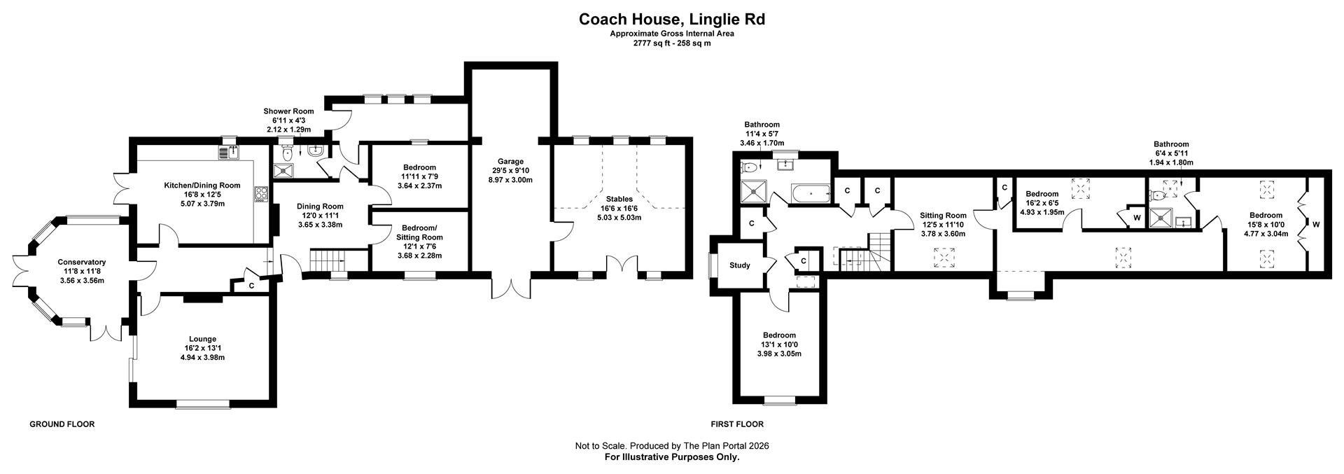 The Coach House, Linglie Road, Selkirk floorplan