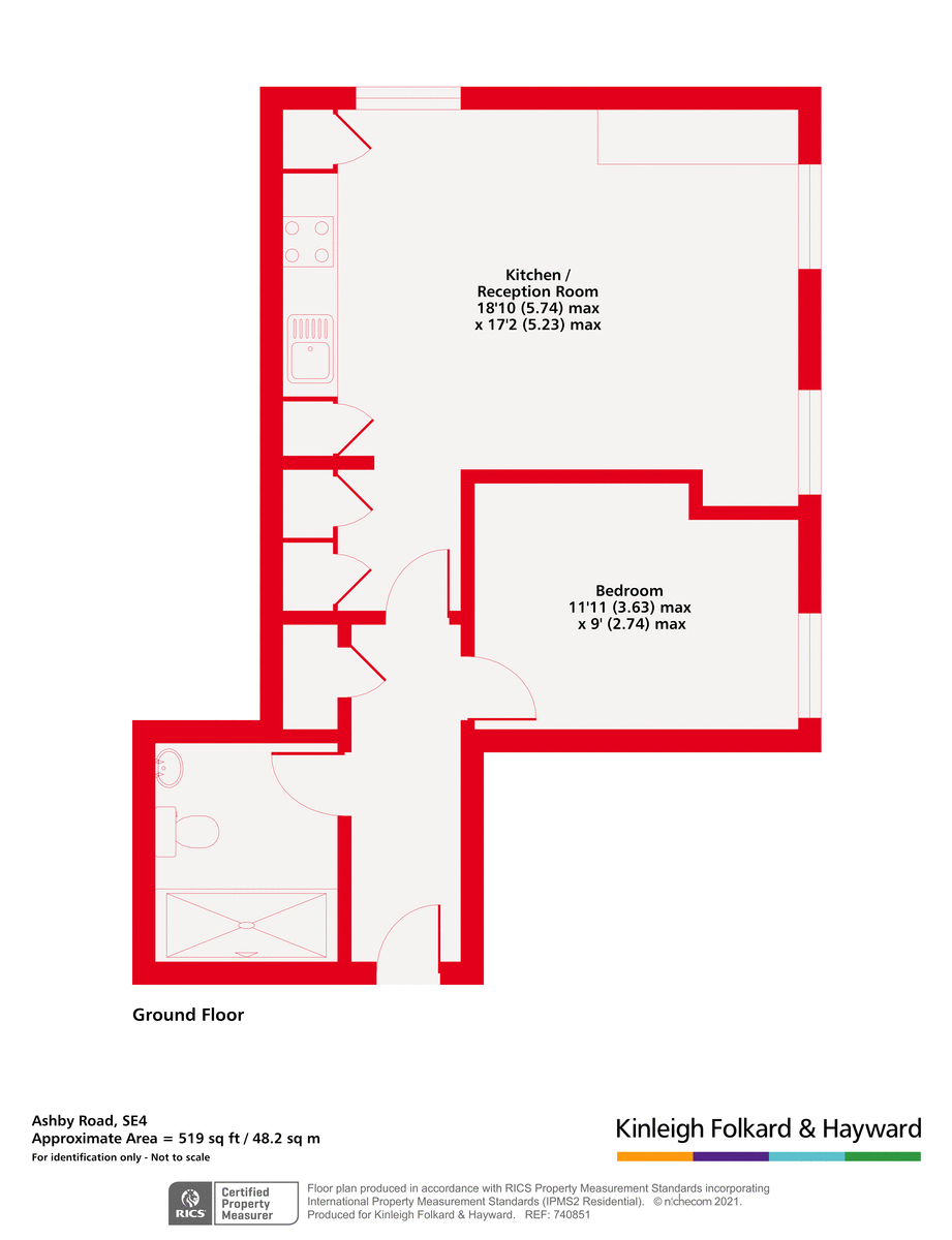 Flat 1, 1-3,, Ashby Road, London floorplan