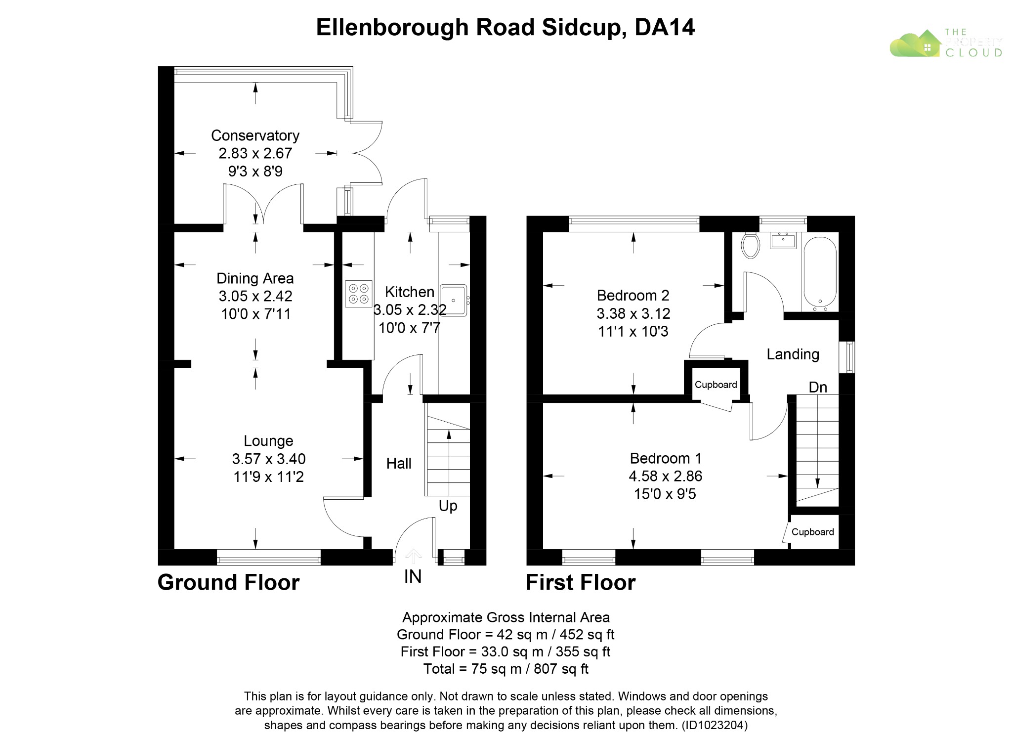 58, Ellenborough Road, Sidcup floorplan