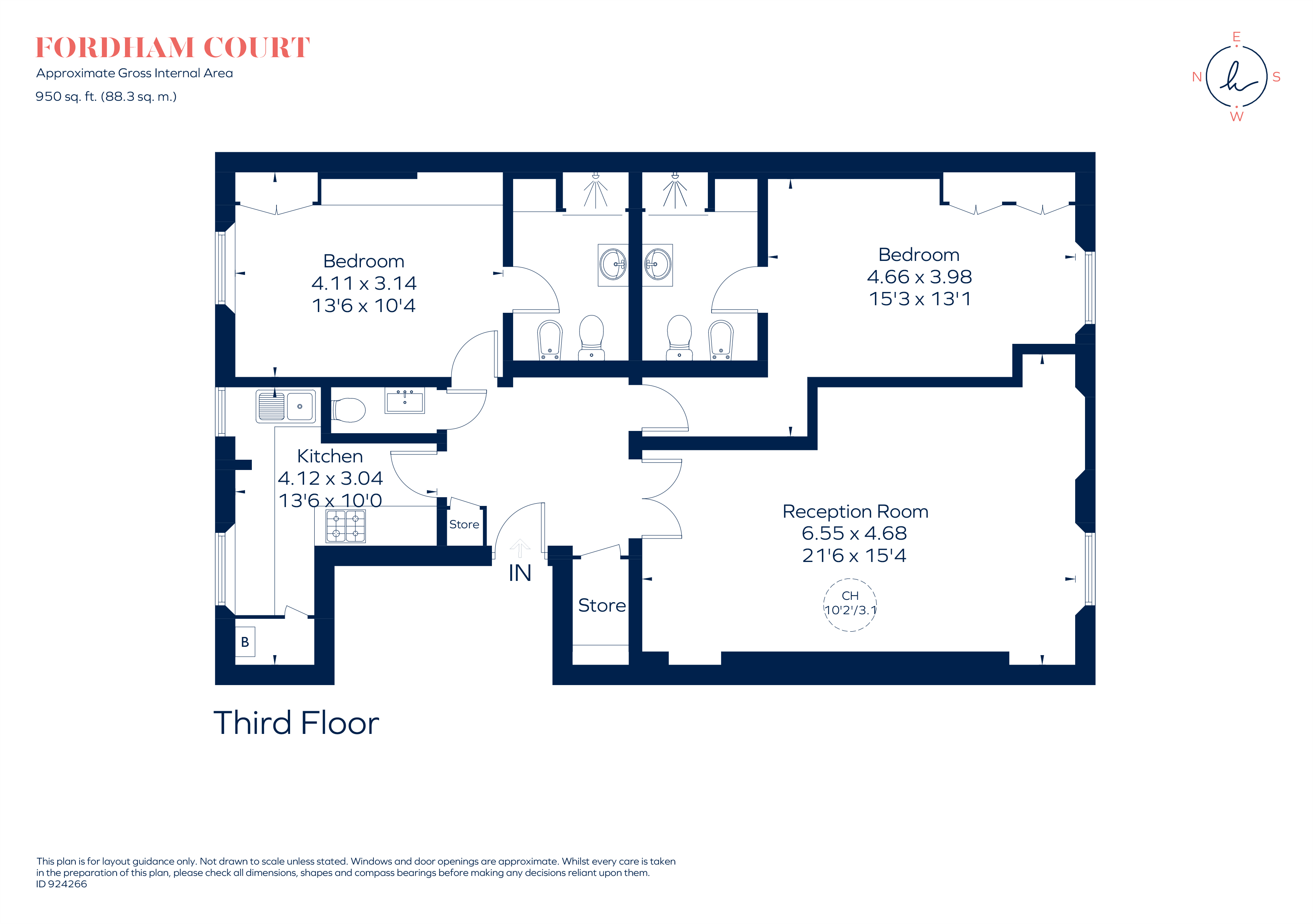 Flat 9, Fordham Court, De Vere Gardens, London floorplan