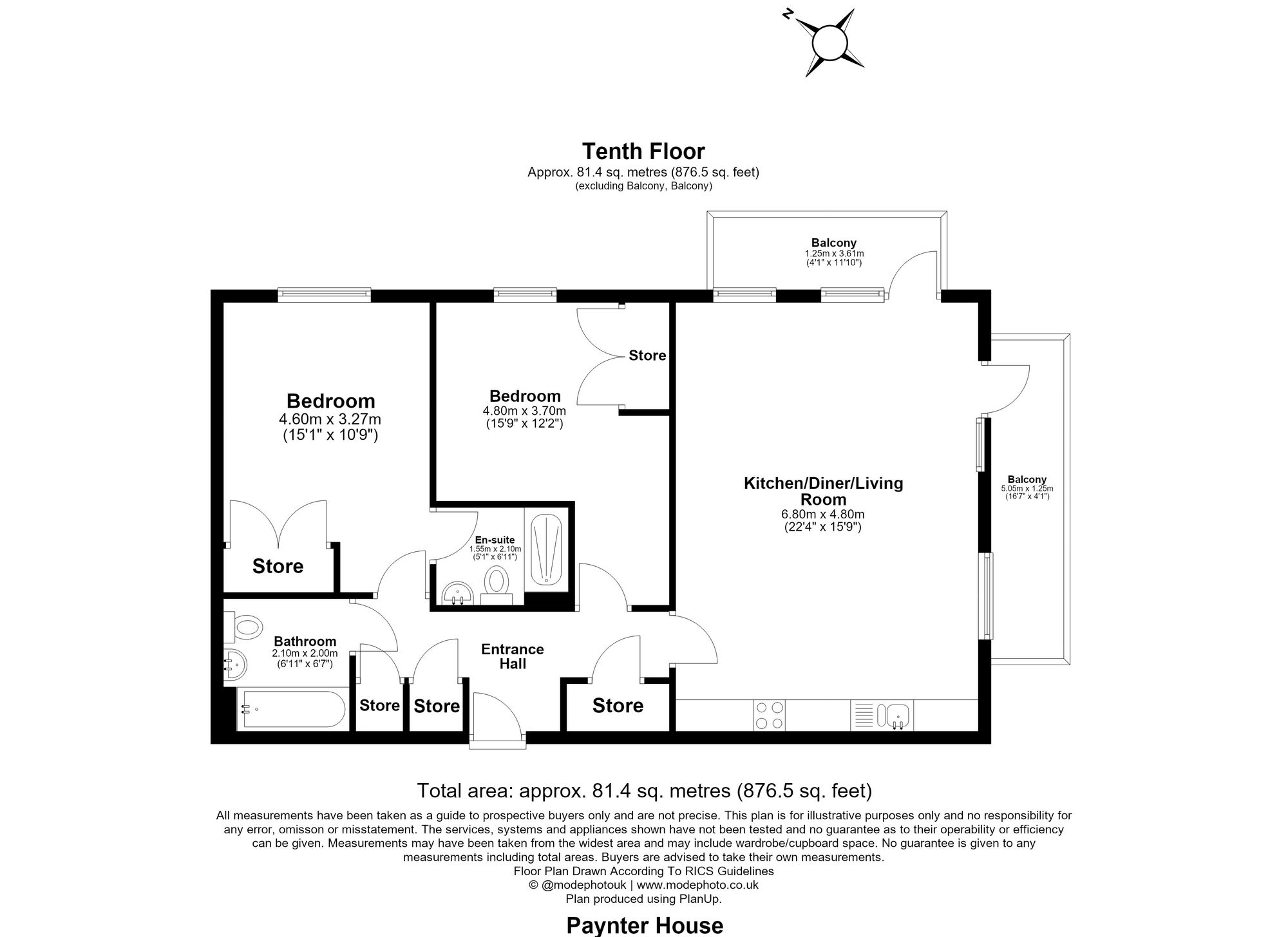 Flat 106, Paynter House, London floorplan