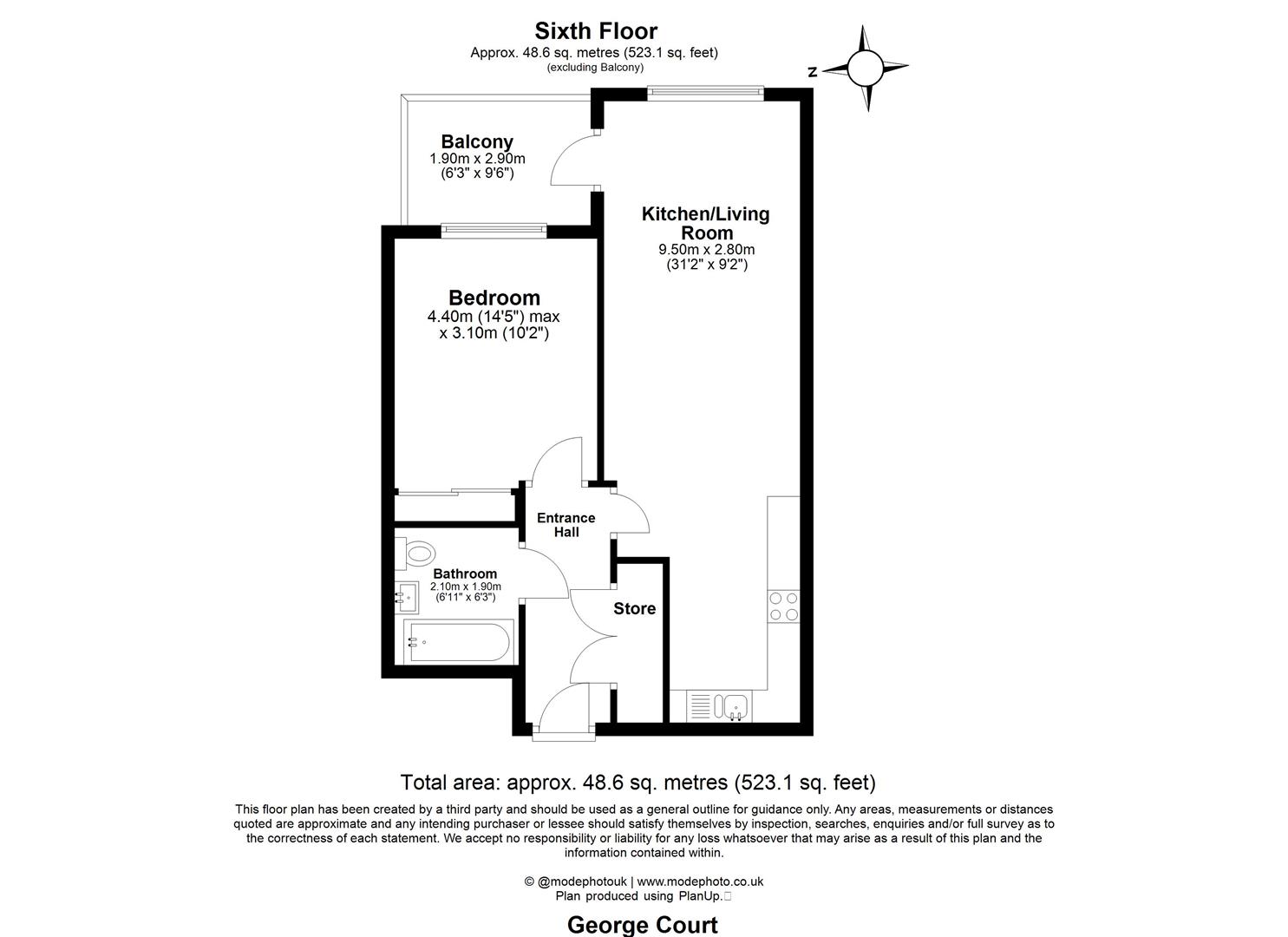 48, George Court, Newham floorplan