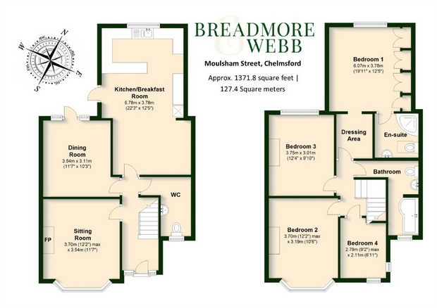 4 Bedrooms Semi-detached house for sale in Moulsham Drive, Chelmsford CM2