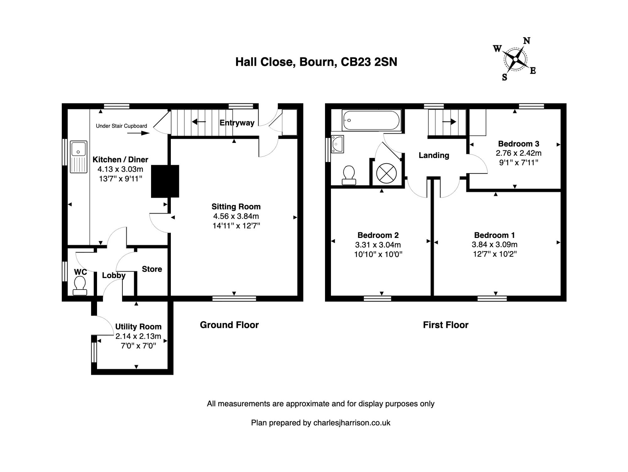 39 Hall Close, Cambridge floorplan