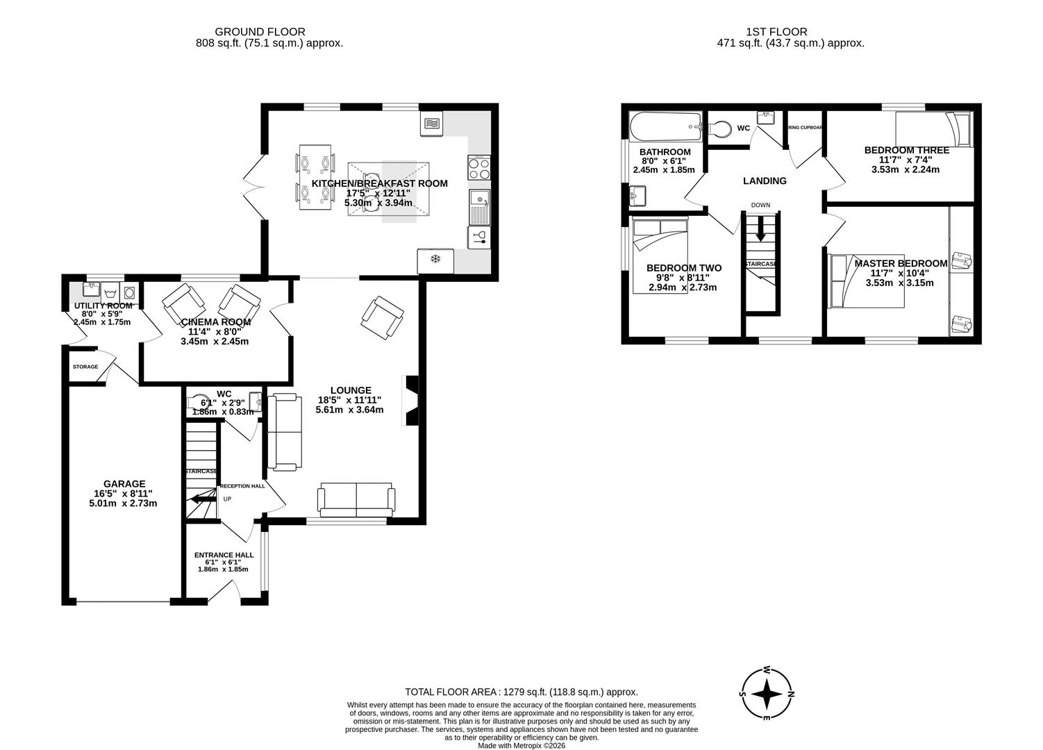198, Appley Lane North, Wigan floorplan
