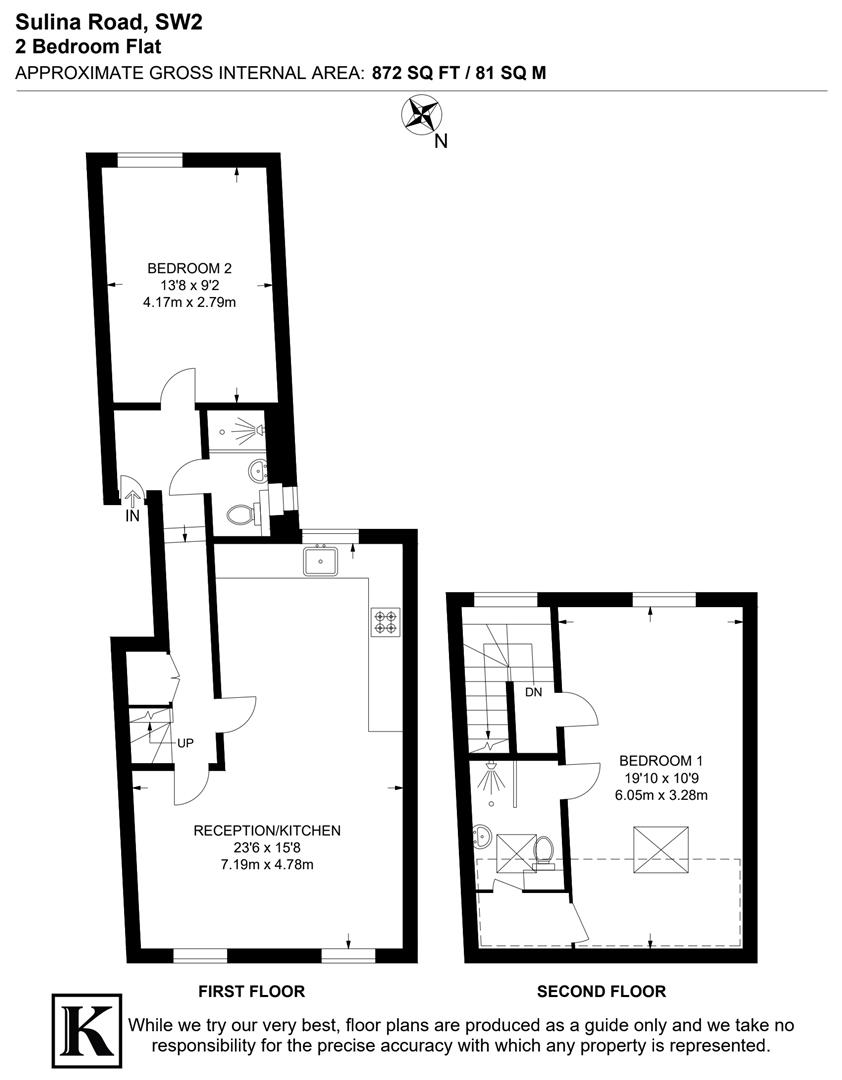 Top Floor Flat, 16, Sulina Road, London floorplan