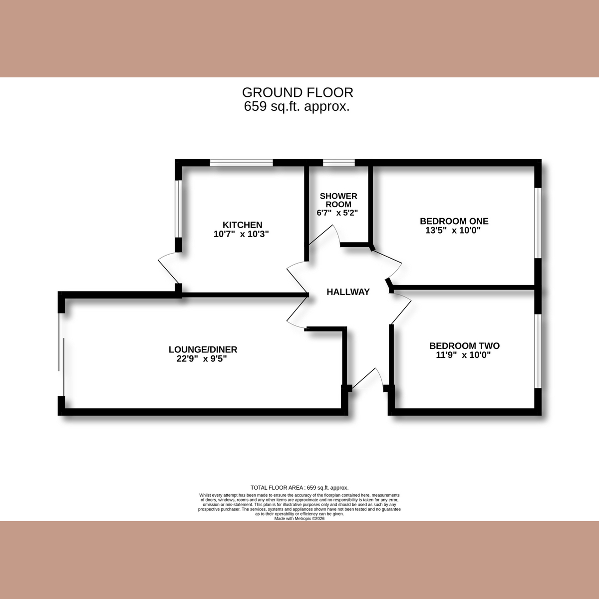 45, Clifton Avenue, Benfleet floorplan