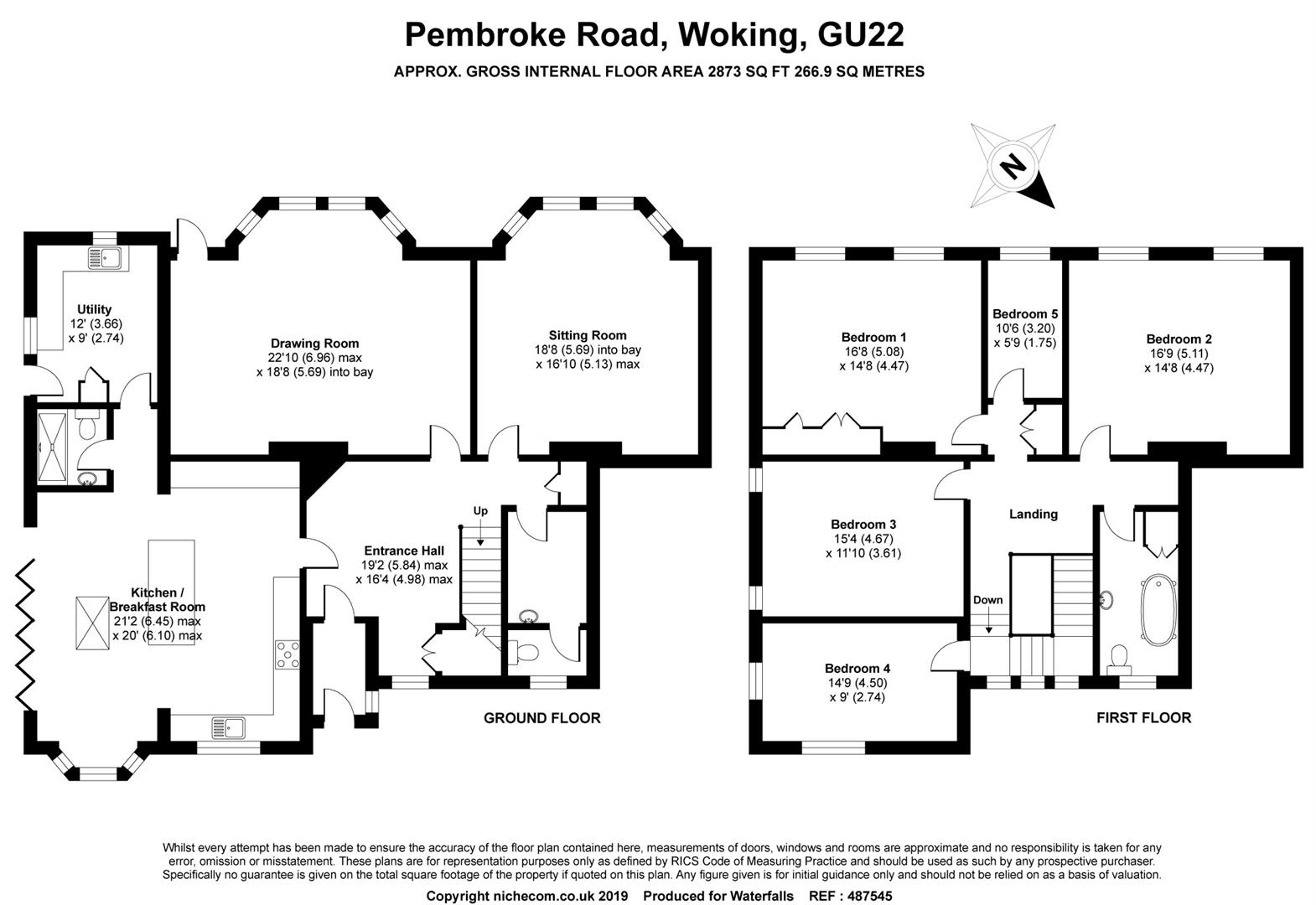 5 Bedrooms Detached house for sale in Pembroke Road, Woking GU22