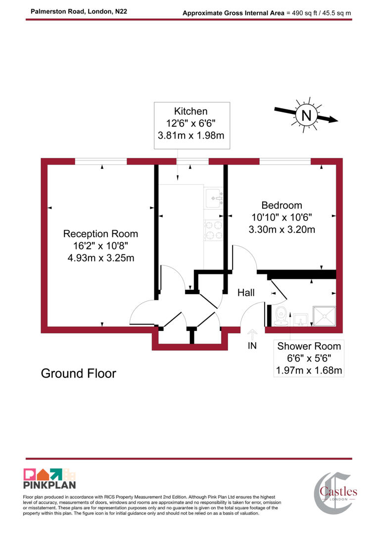 Flat 3, Parkside Court, 135 Palmerston Road, London floorplan