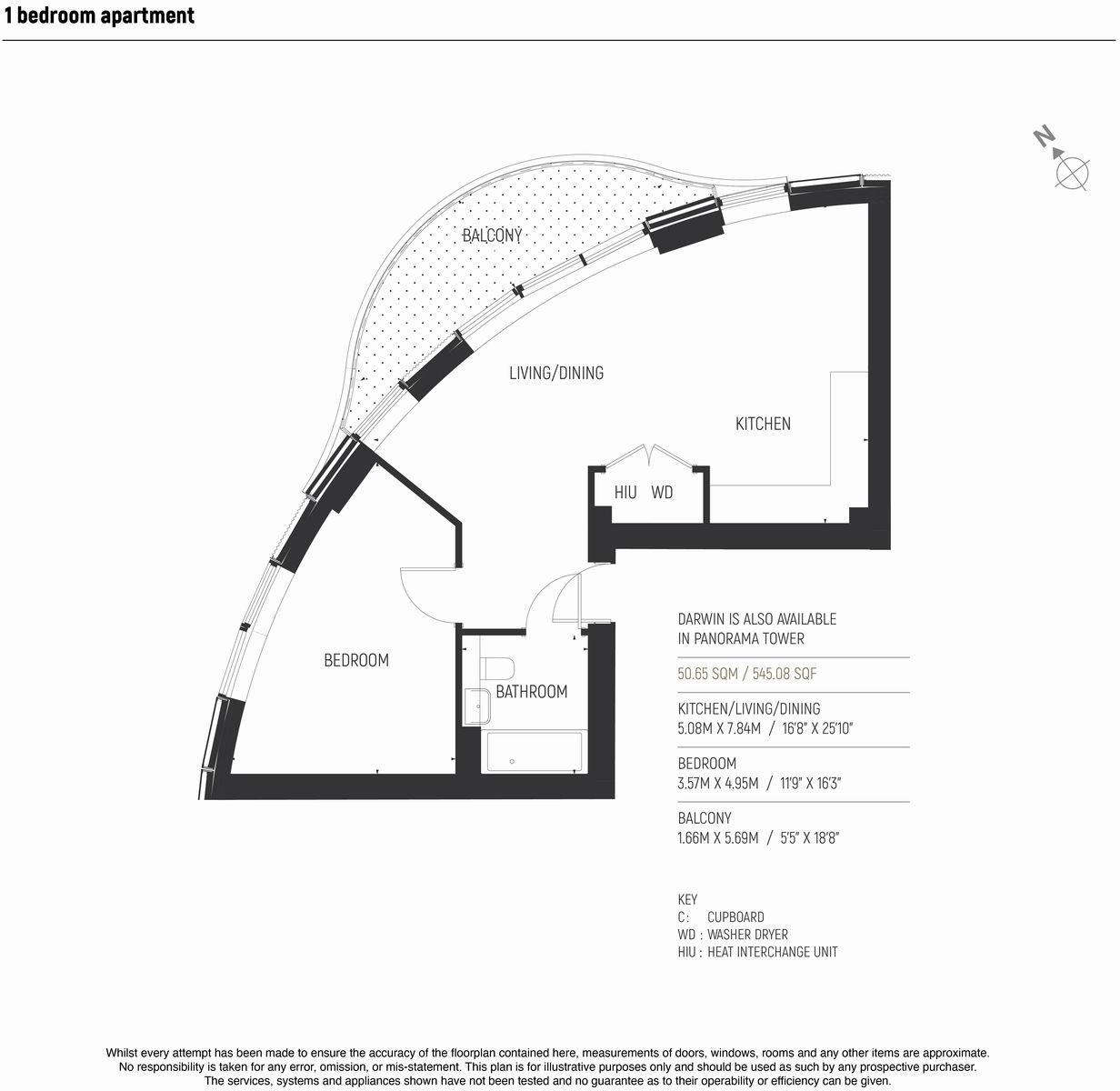 Flat 709, Oculus House 16-48,, Cambridge Road, Barking floorplan