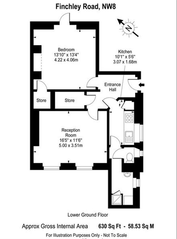 1 Bedrooms Flat to rent in Finchley Road, London NW8