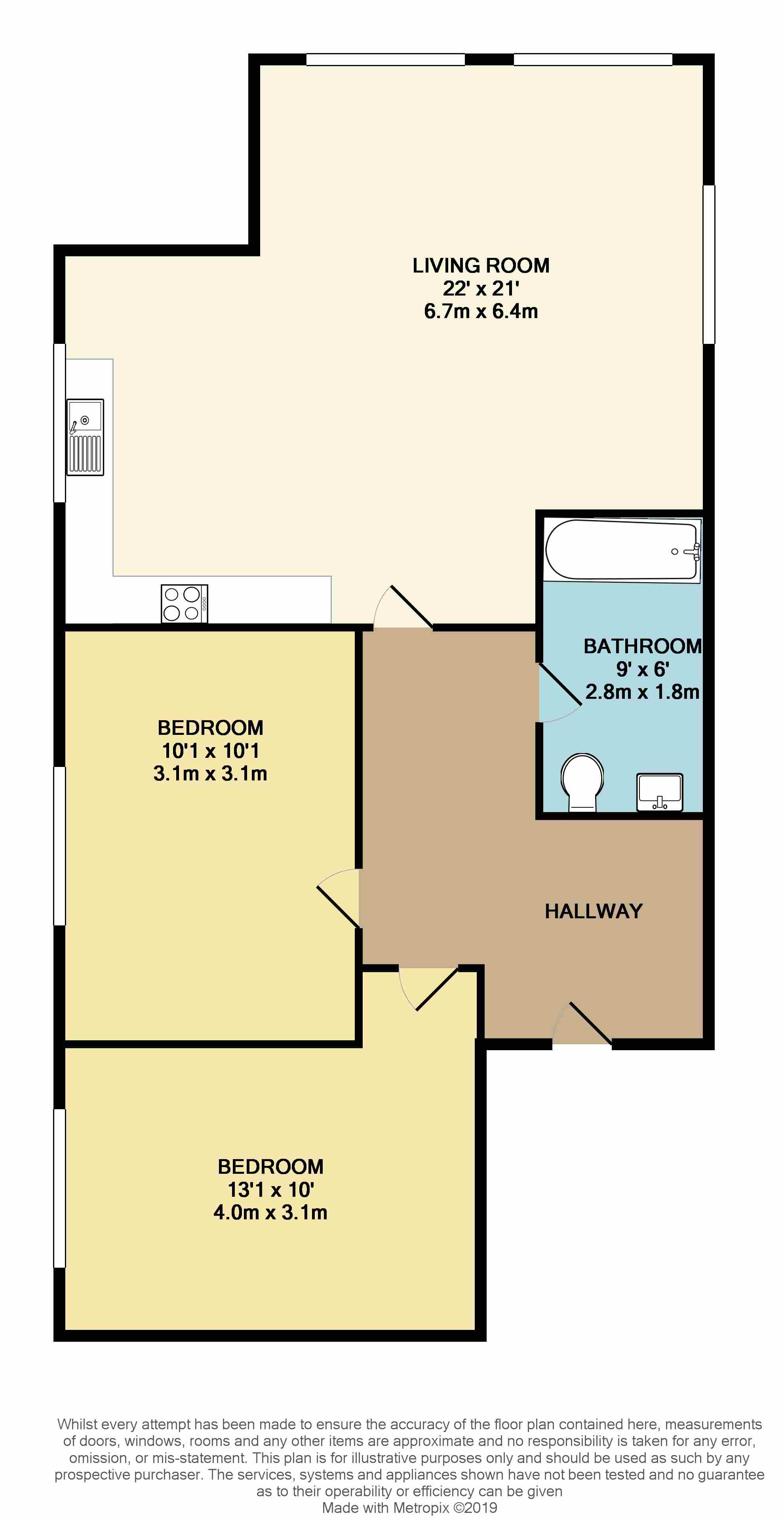 2 Bedrooms Flat for sale in Dorset Road, Bexhill On Sea TN40