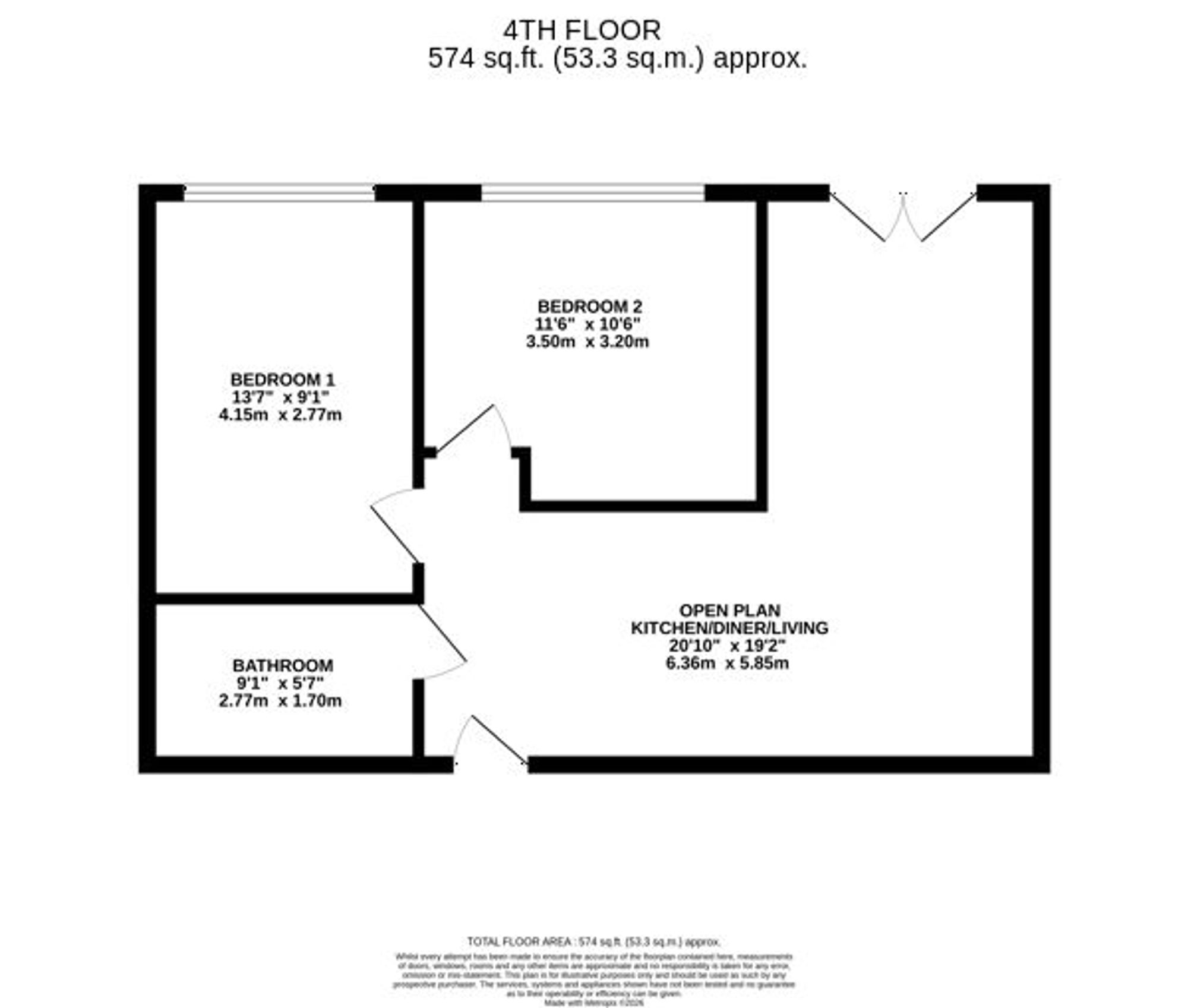 37, Mitchian Grand Union Building, Leicester floorplan