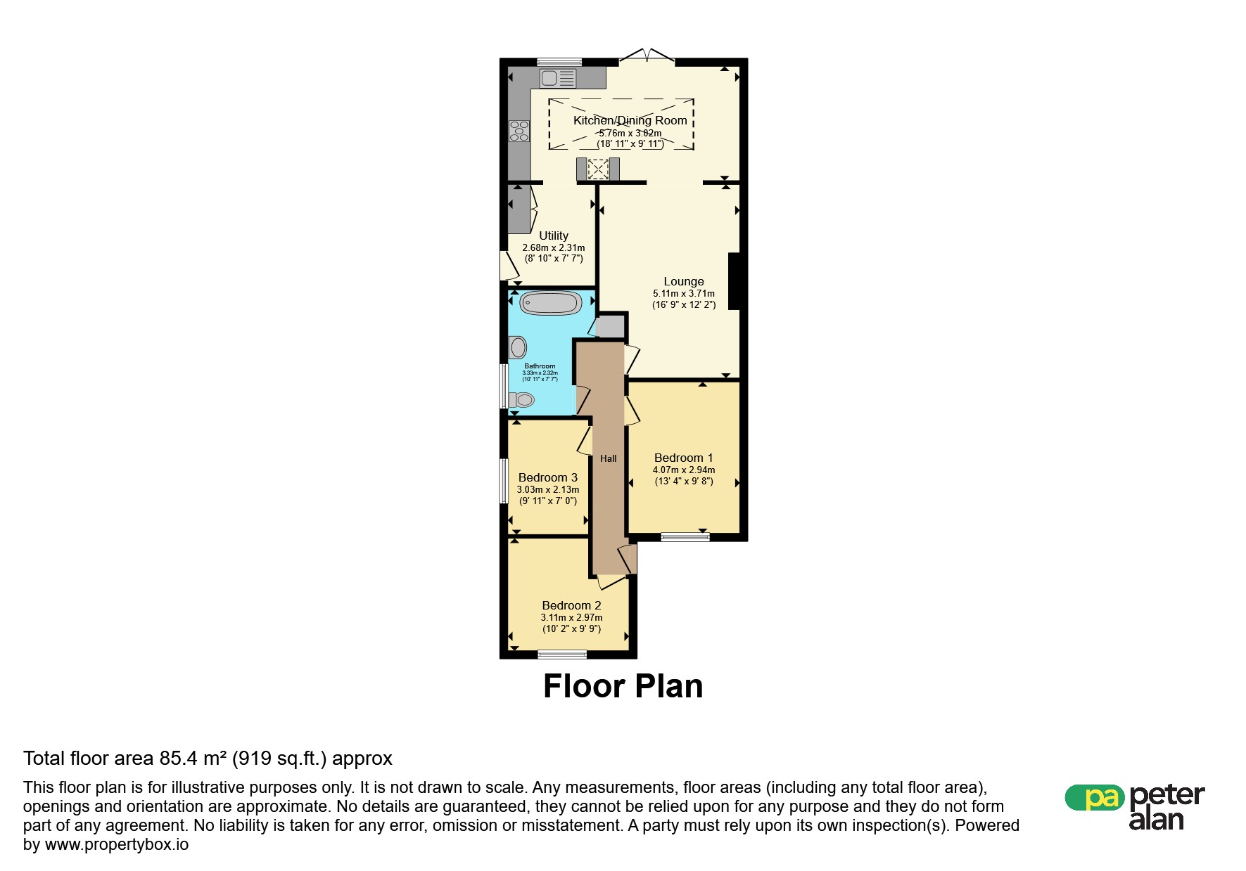 32, Fairfield Rise, Llantwit Major floorplan