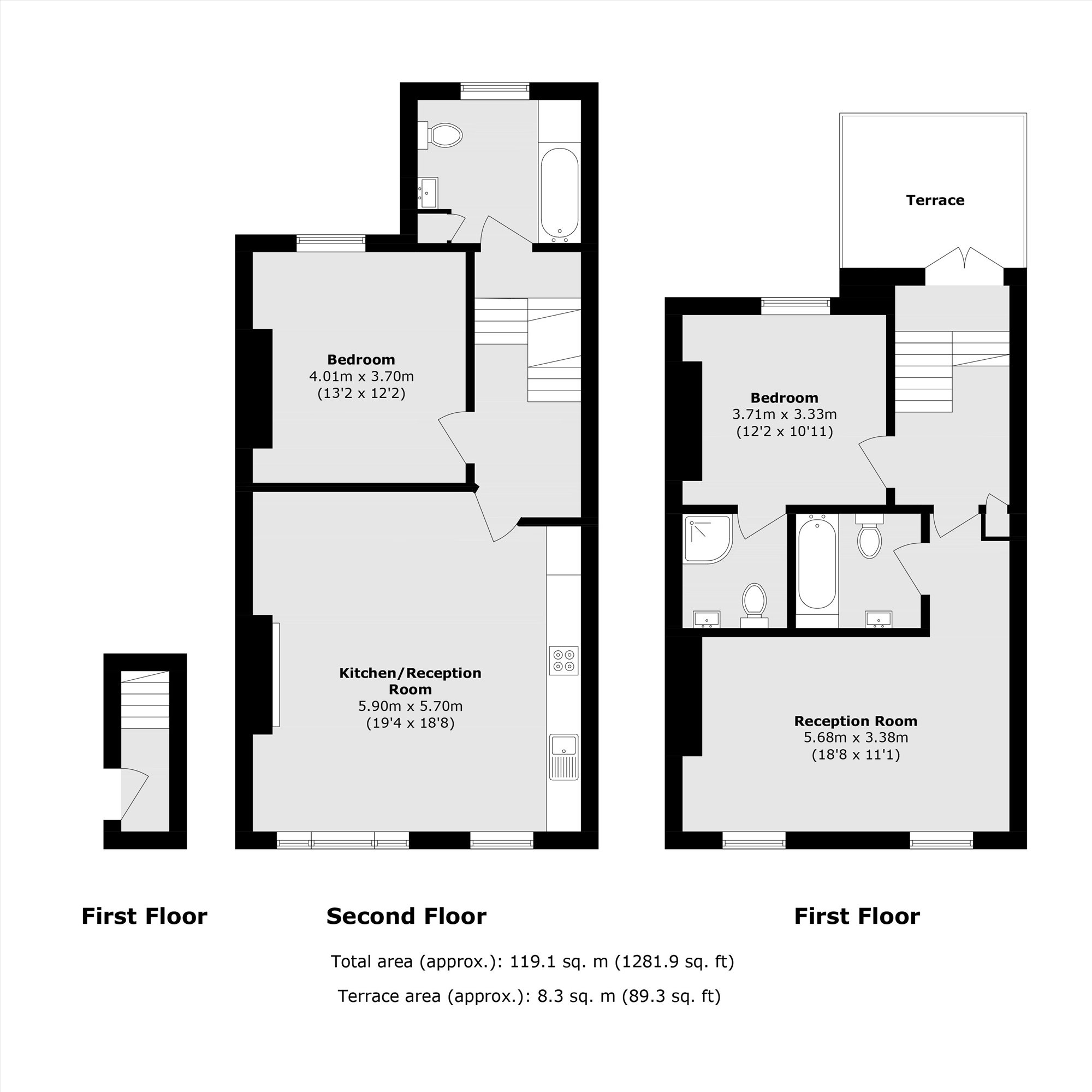 43D, Warwick Road, London floorplan