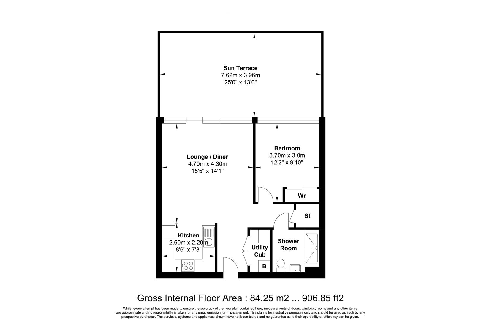4 The Fitzroy, Cliff Road, Falmouth floorplan