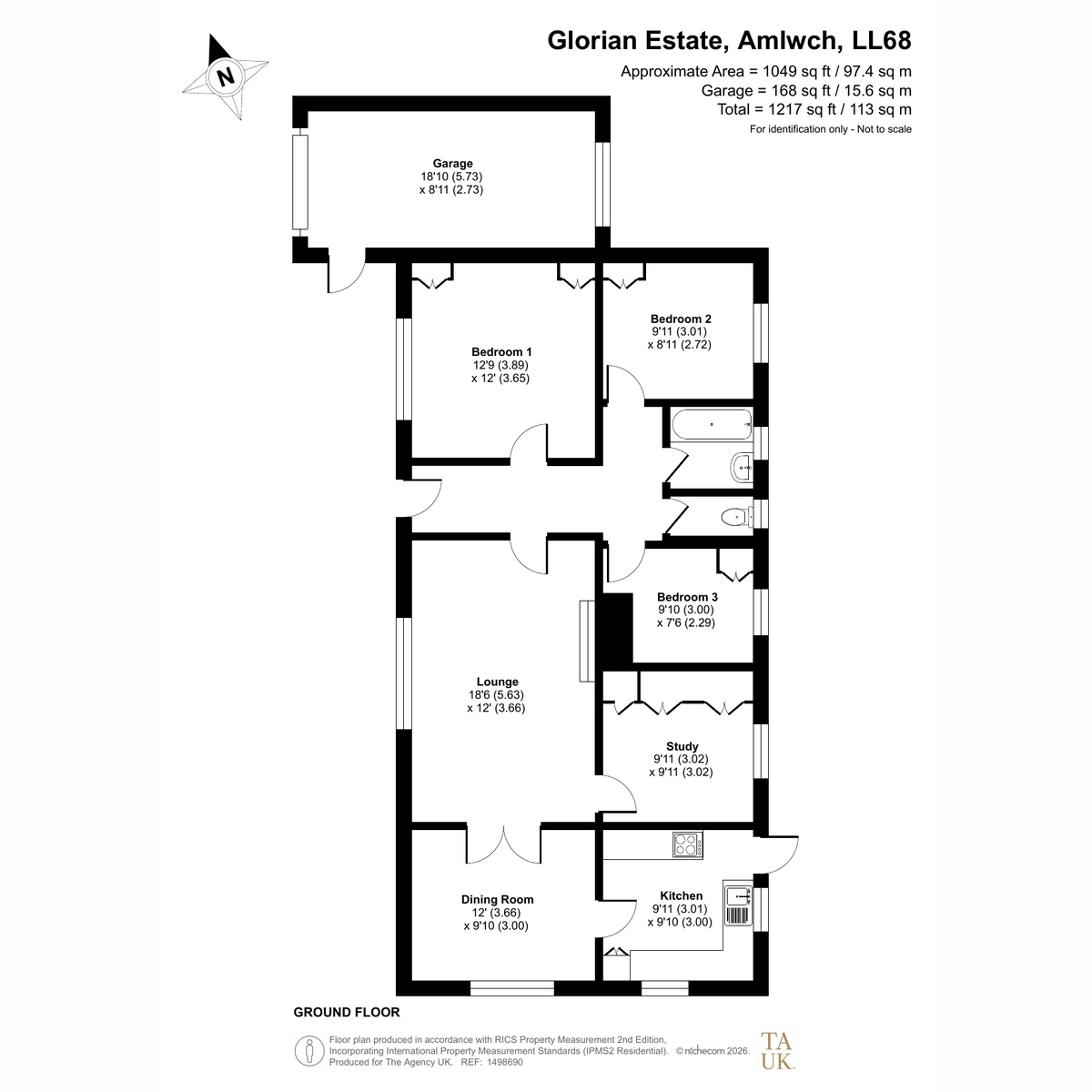 10, Glorian Estate, Amlwch floorplan