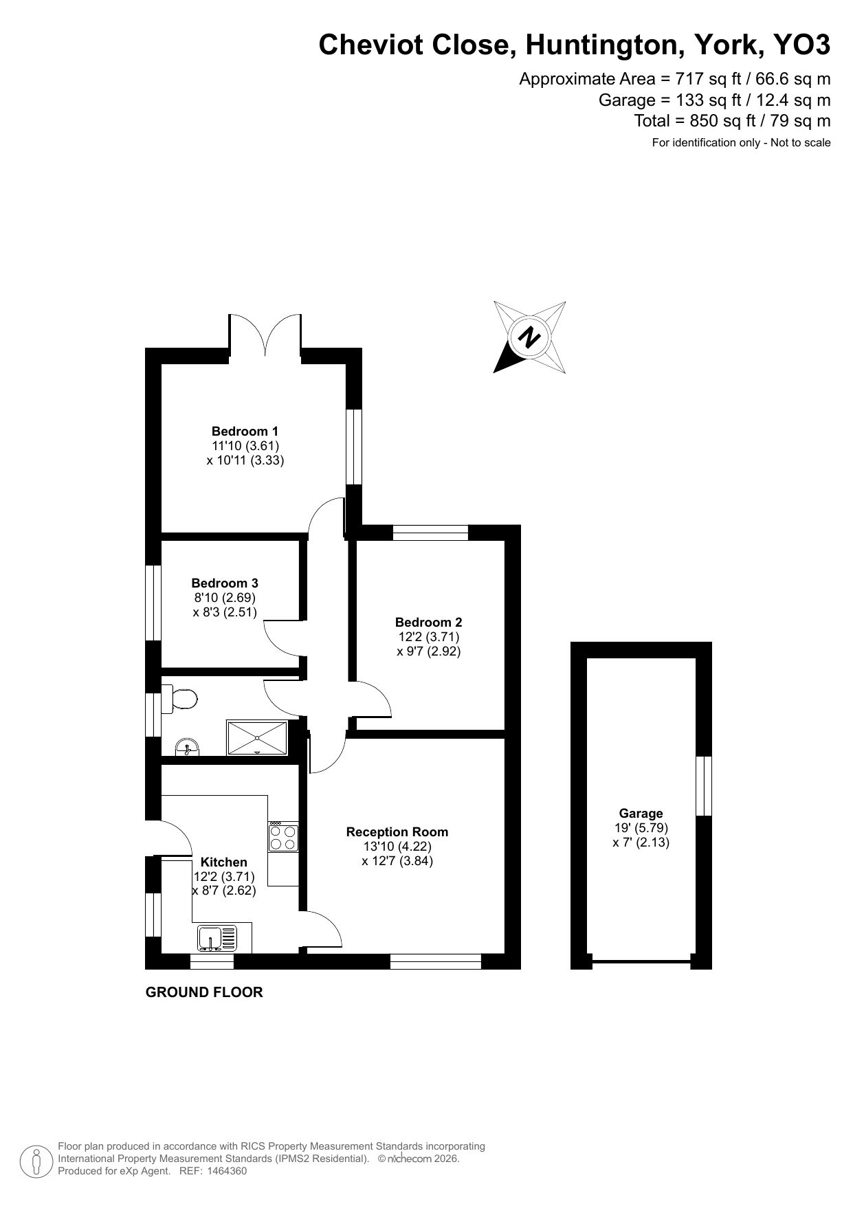 4, Cheviot Close, York floorplan