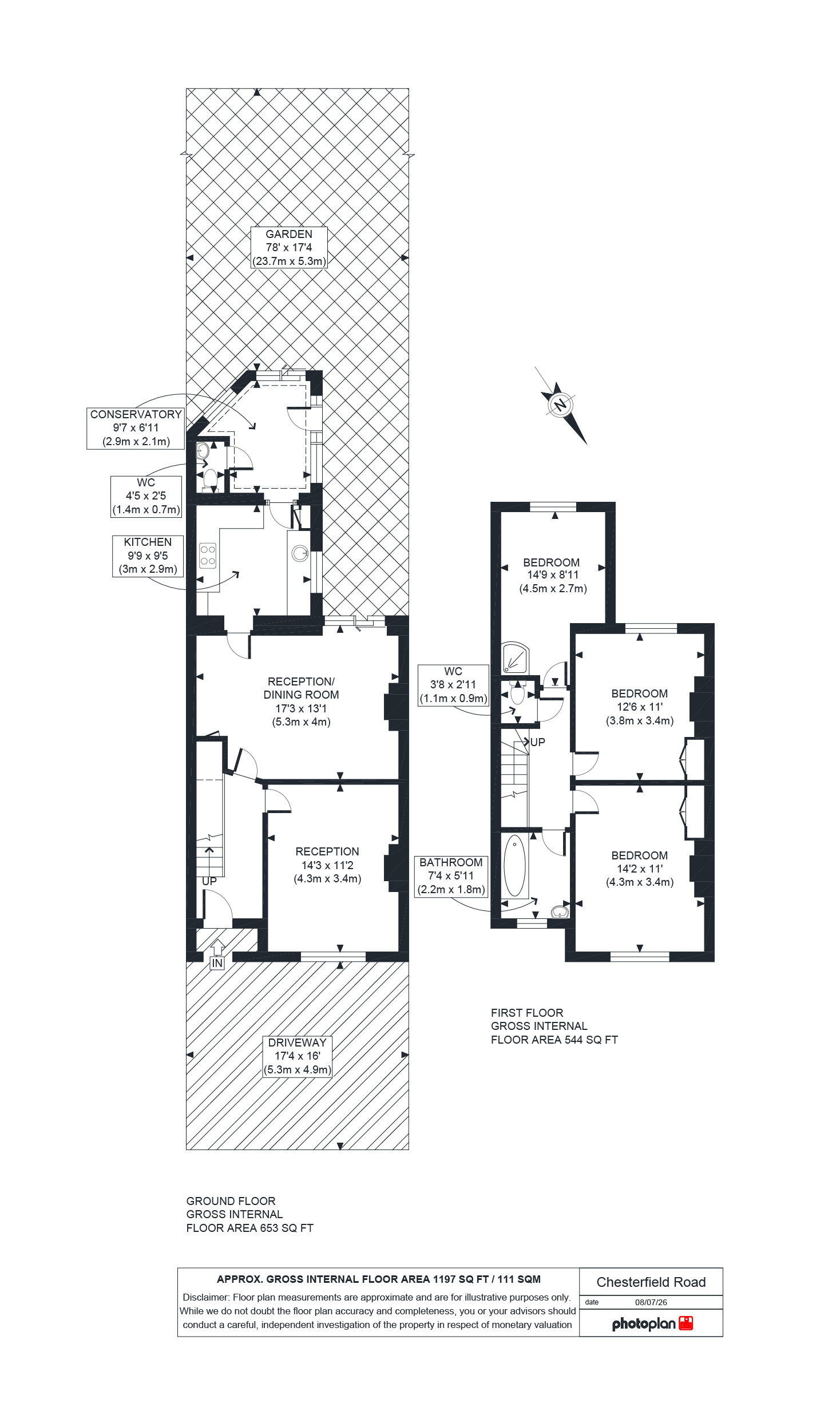 Chesterfield Road, Barnet floorplan
