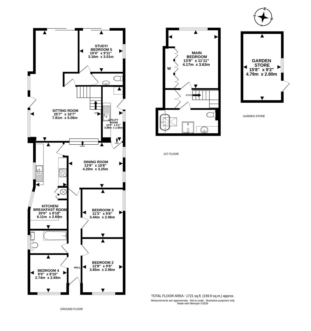 Loxwood, 66, Chequers Lane, Walton On The Hill floorplan